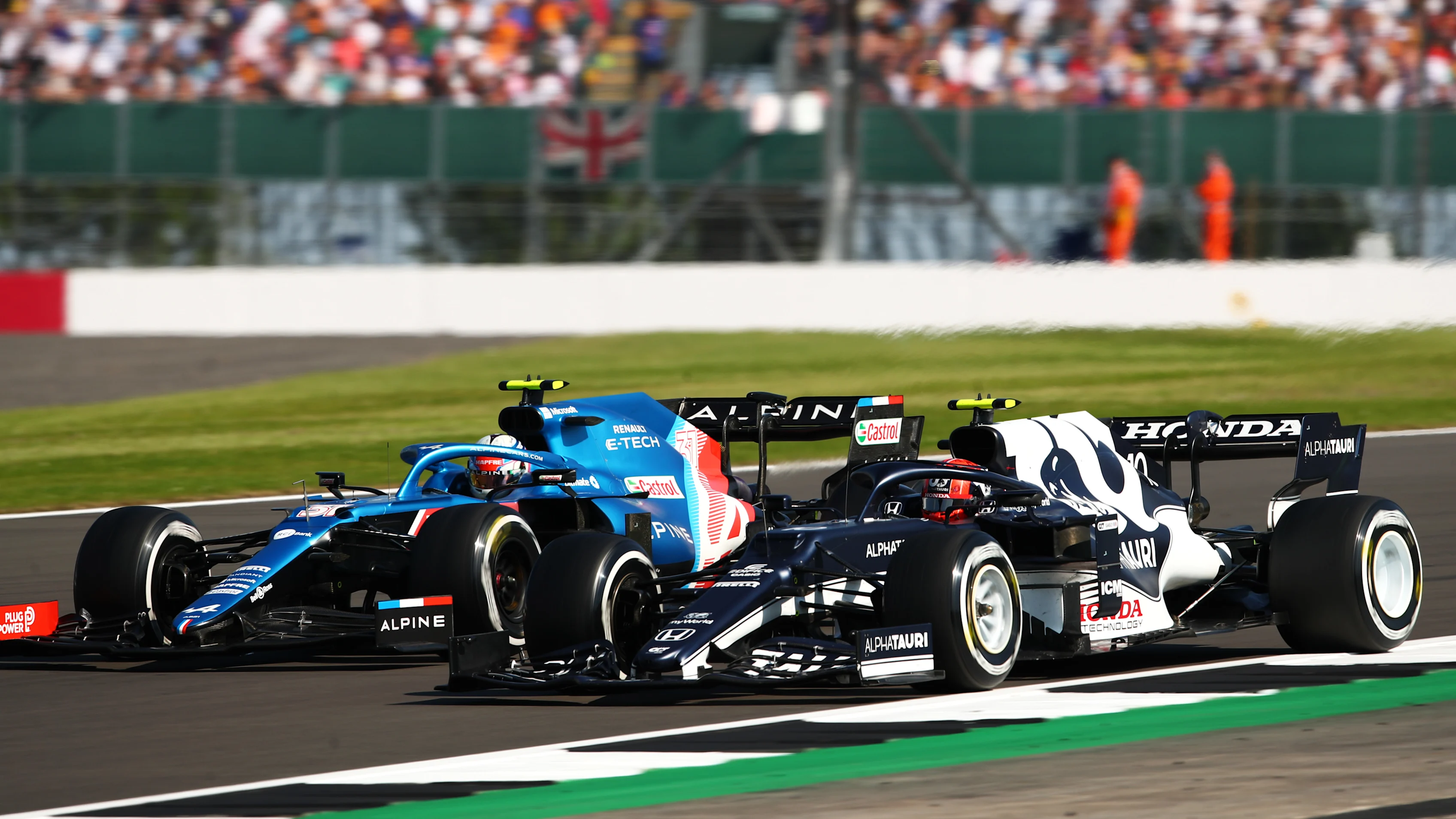 NORTHAMPTON, ENGLAND - JULY 18: Pierre Gasly of France driving the (10) Scuderia AlphaTauri AT02