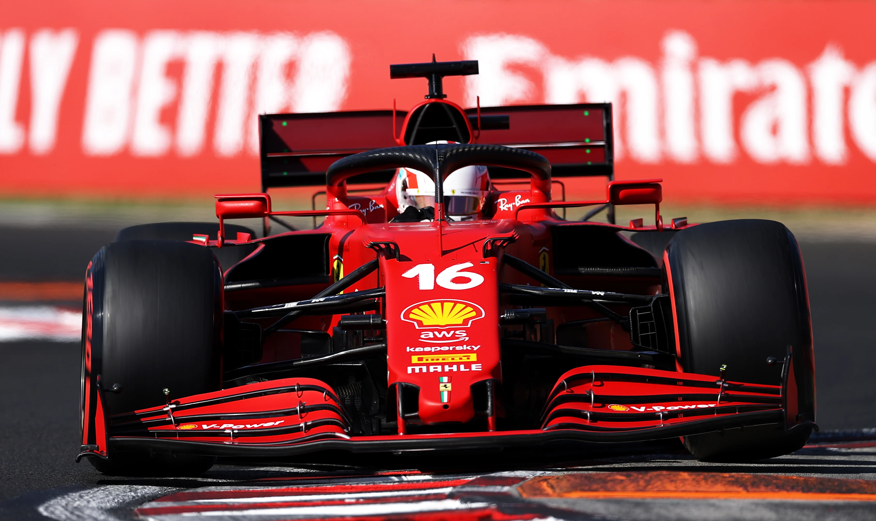 BUDAPEST, HUNGARY - JULY 31: Charles Leclerc of Monaco driving the (16) Scuderia Ferrari SF21 during qualifying ahead of the F1 Grand Prix of Hungary at Hungaroring on July 31, 2021 in Budapest, Hungary. (Photo by Lars Baron/Getty Images)