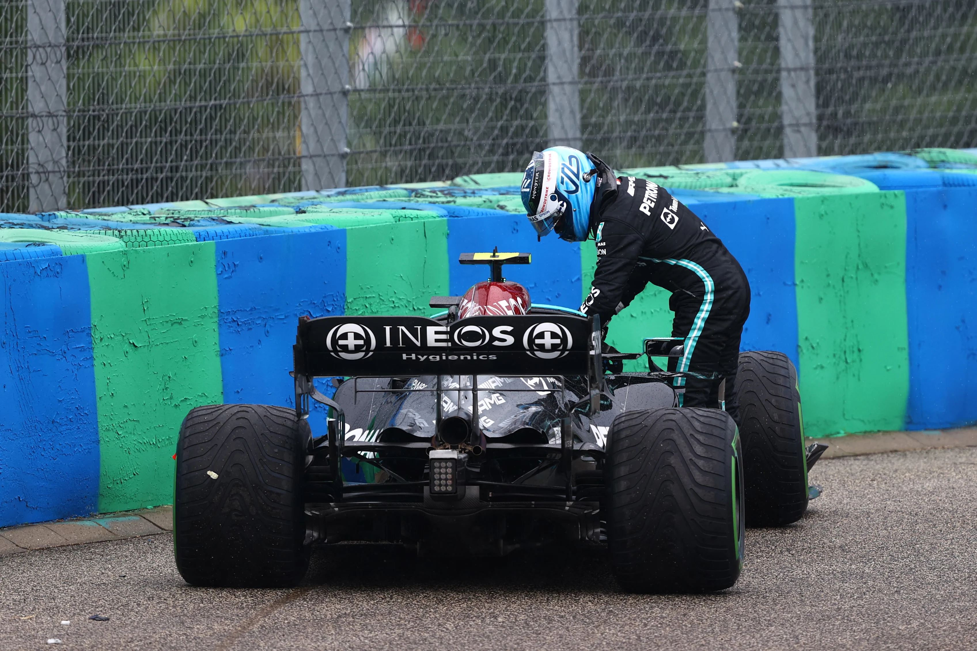 BUDAPEST, HUNGARY - AUGUST 01: Valtteri Bottas of Finland driving the (77) Mercedes AMG Petronas F1