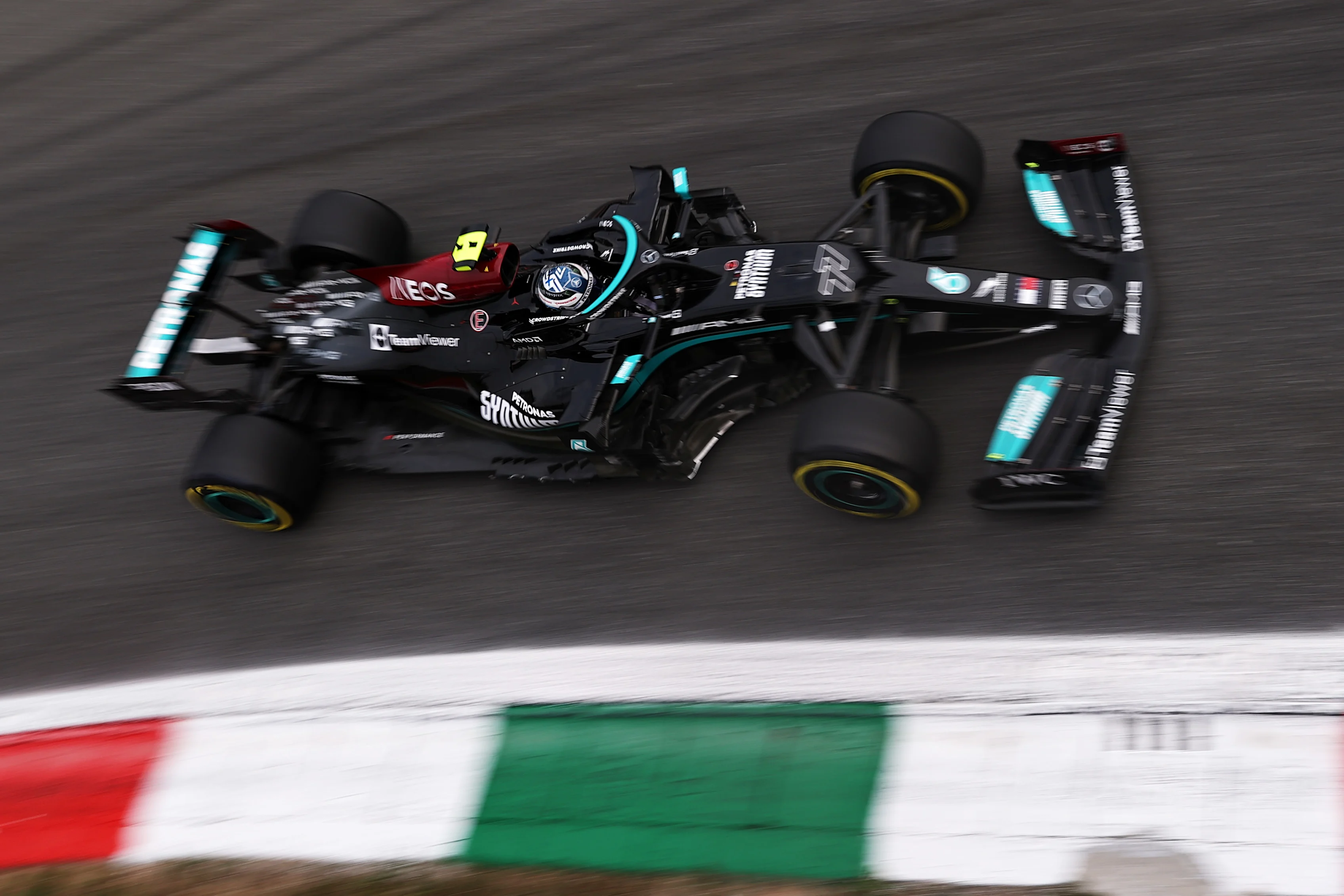 MONZA, ITALY - SEPTEMBER 10: Valtteri Bottas of Finland driving the (77) Mercedes AMG Petronas F1
