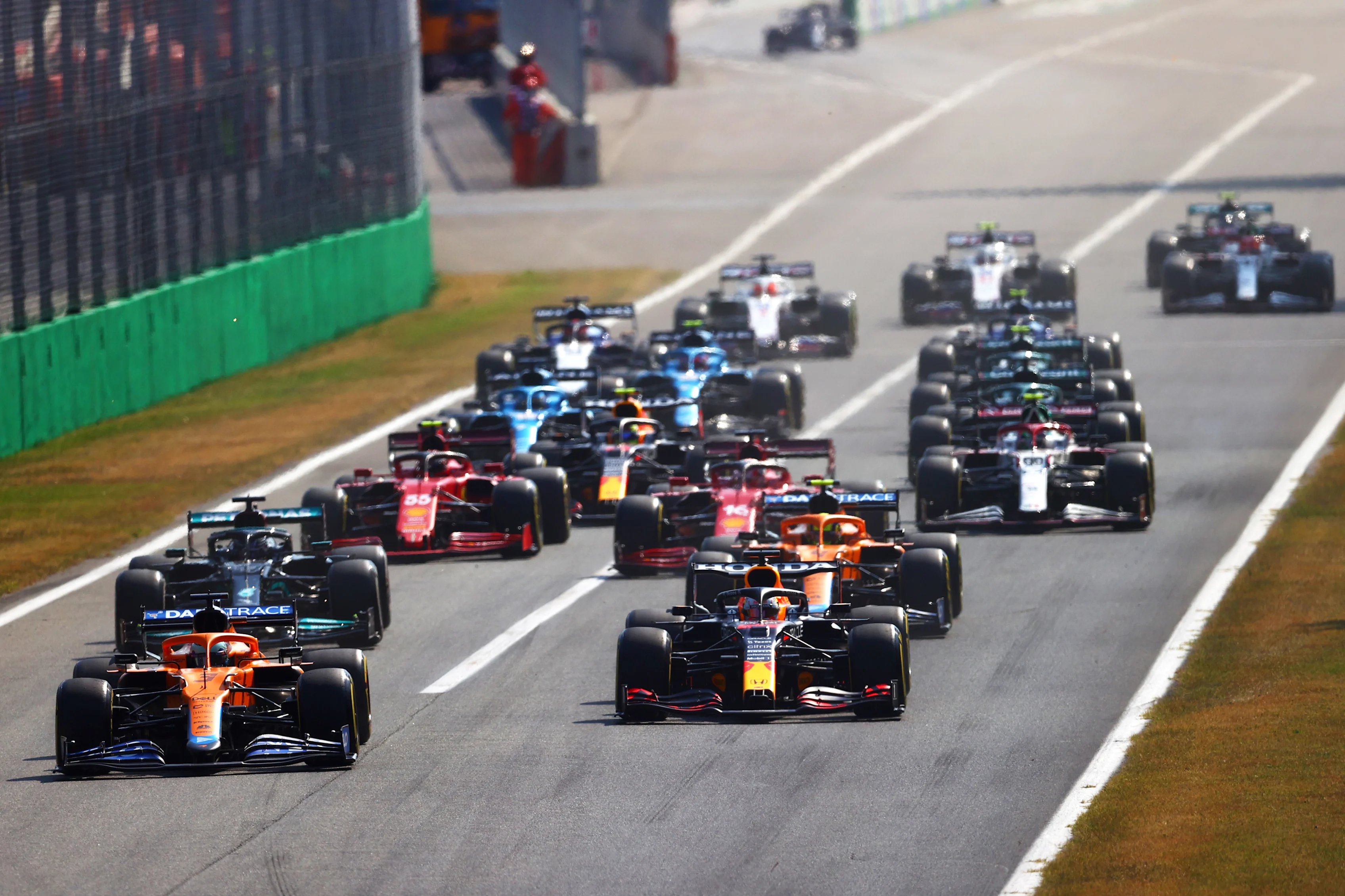 MONZA, ITALY - SEPTEMBER 12: Daniel Ricciardo of Australia driving the (3) McLaren F1 Team MCL35M