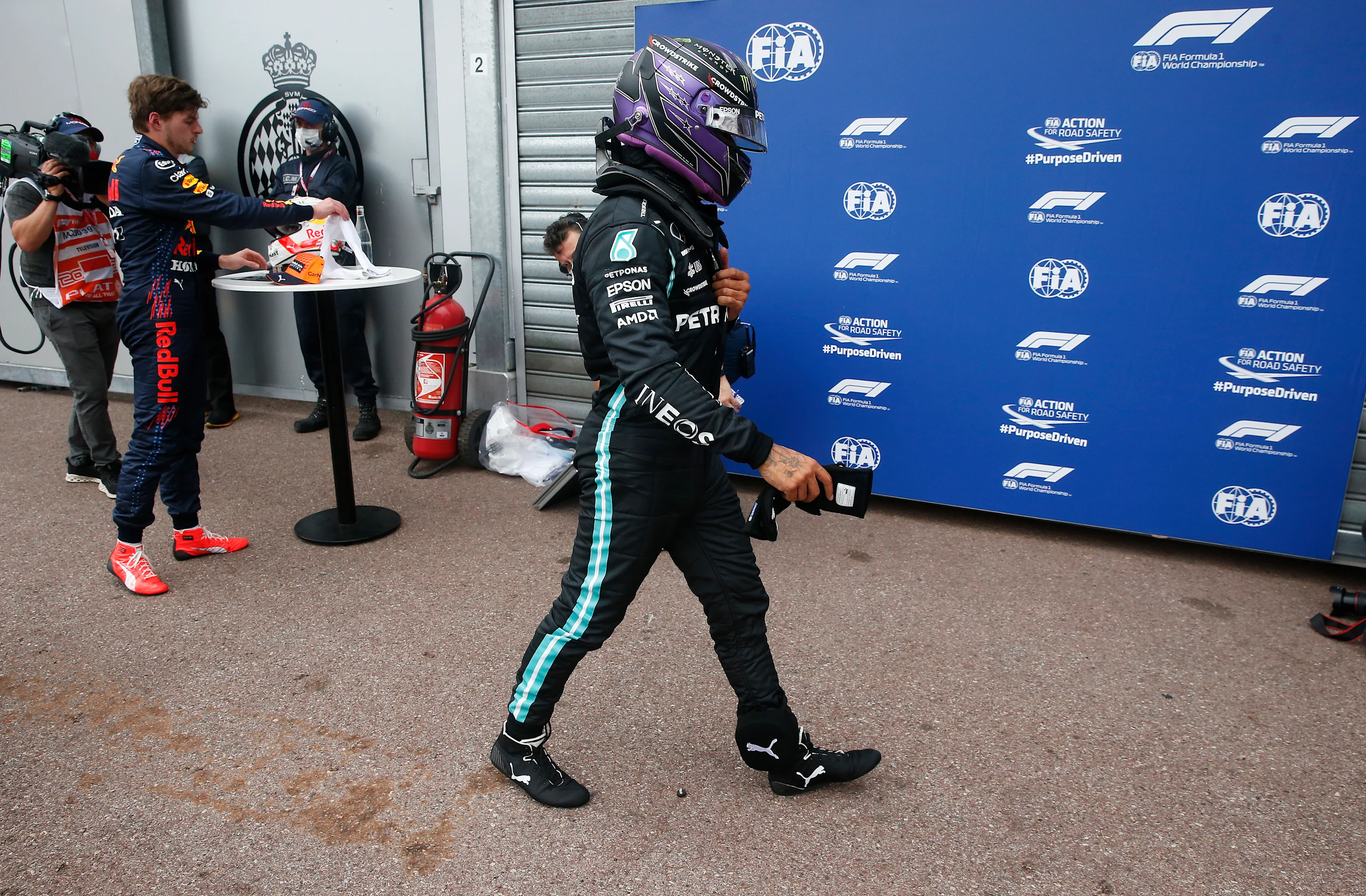 MONTE-CARLO, MONACO - MAY 22: Seventh placed qualifier Lewis Hamilton of Great Britain and Mercedes
