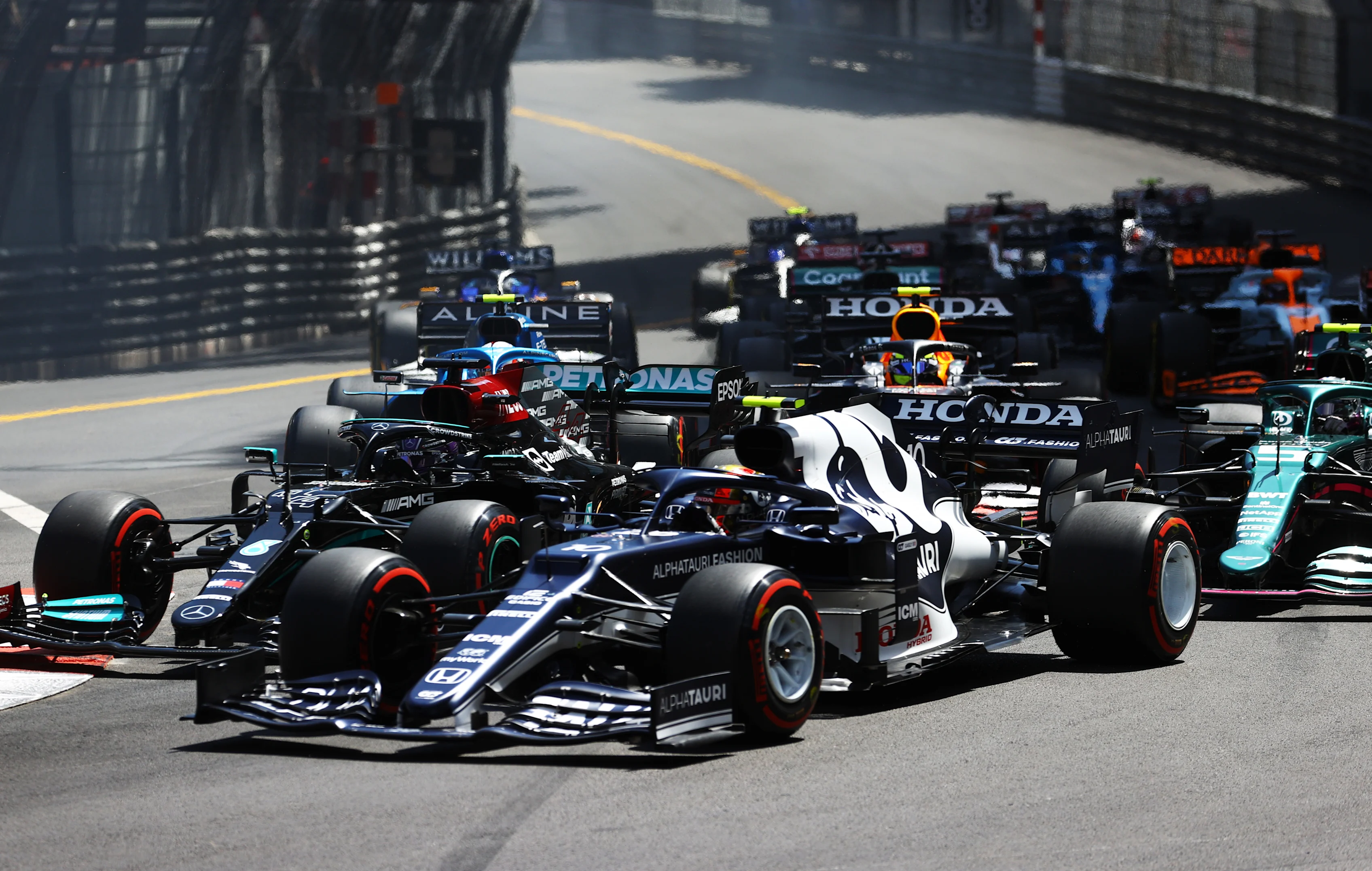 MONTE-CARLO, MONACO - MAY 23: Lewis Hamilton of Great Britain driving the (44) Mercedes AMG