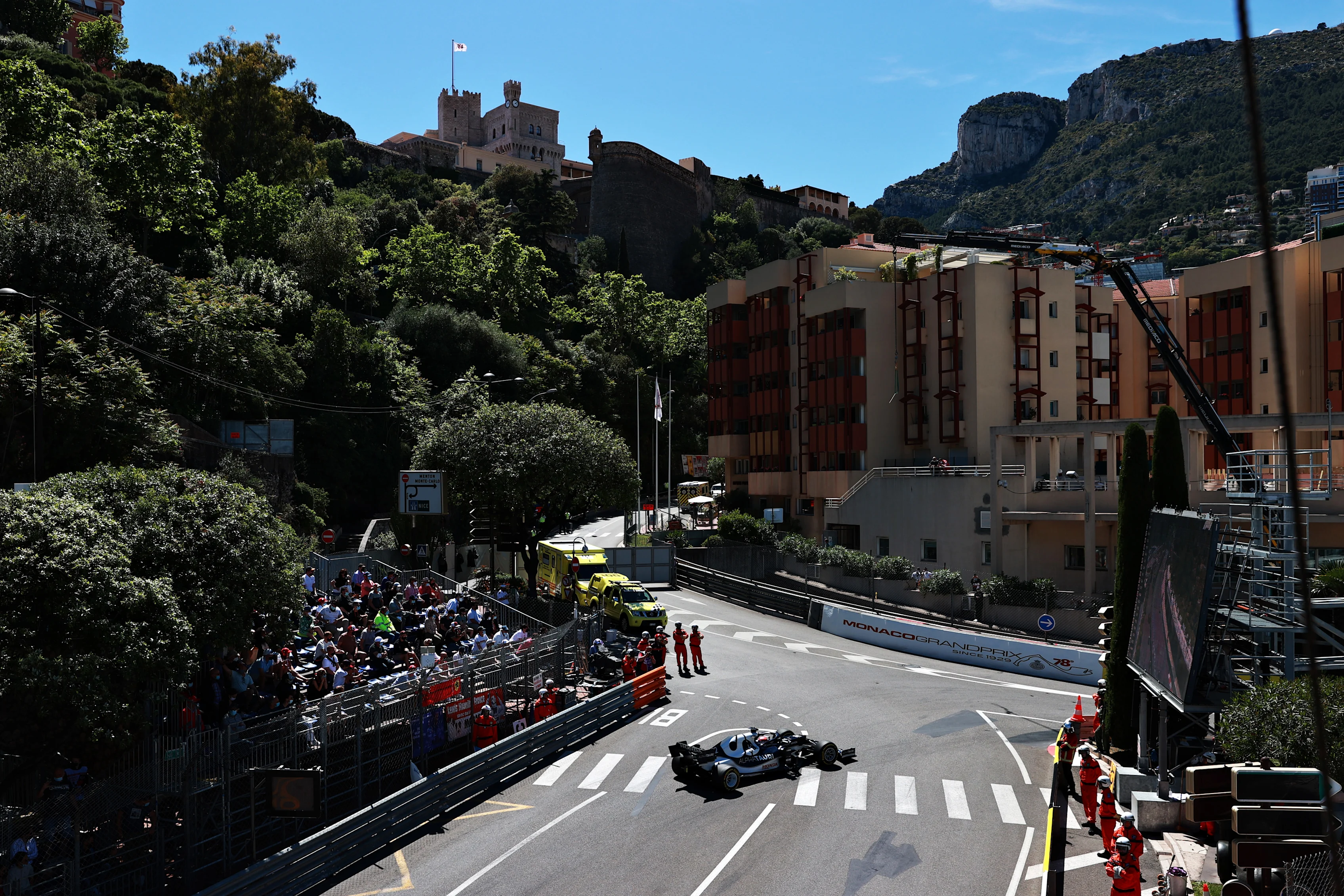 MONTE-CARLO, MONACO - MAY 20: Yuki Tsunoda of Japan driving the (22) Scuderia AlphaTauri AT02 Honda