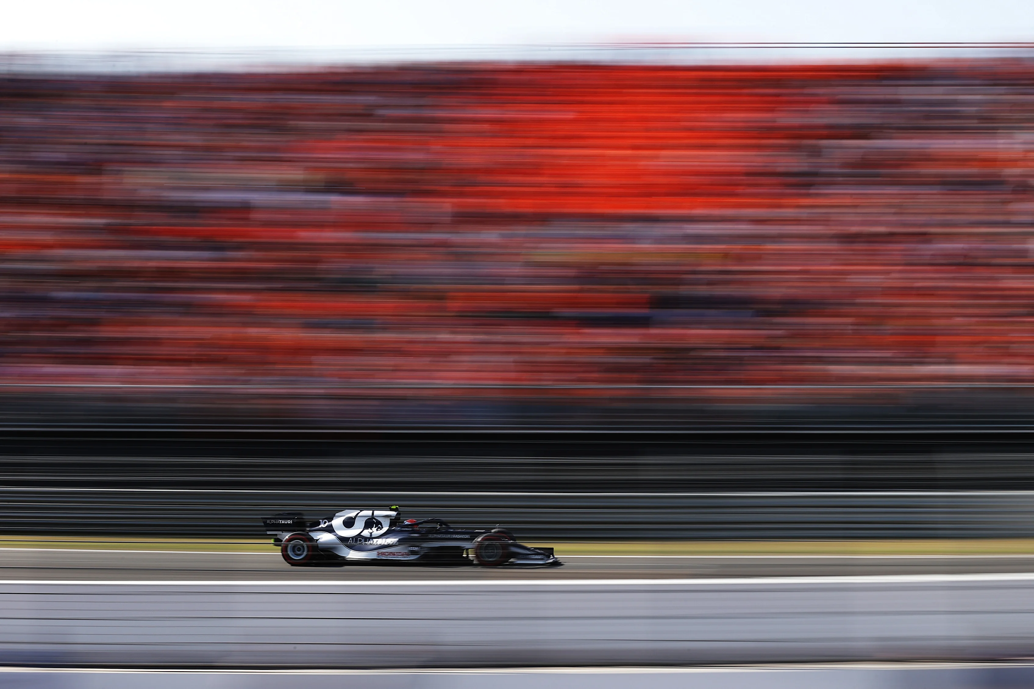 ZANDVOORT, NETHERLANDS - SEPTEMBER 03: Pierre Gasly of France driving the (10) Scuderia AlphaTauri AT02 Honda during practice ahead of the F1 Grand Prix of The Netherlands at Circuit Zandvoort on September 03, 2021 in Zandvoort, Netherlands. (Photo by Lars Baron/Getty Images)
