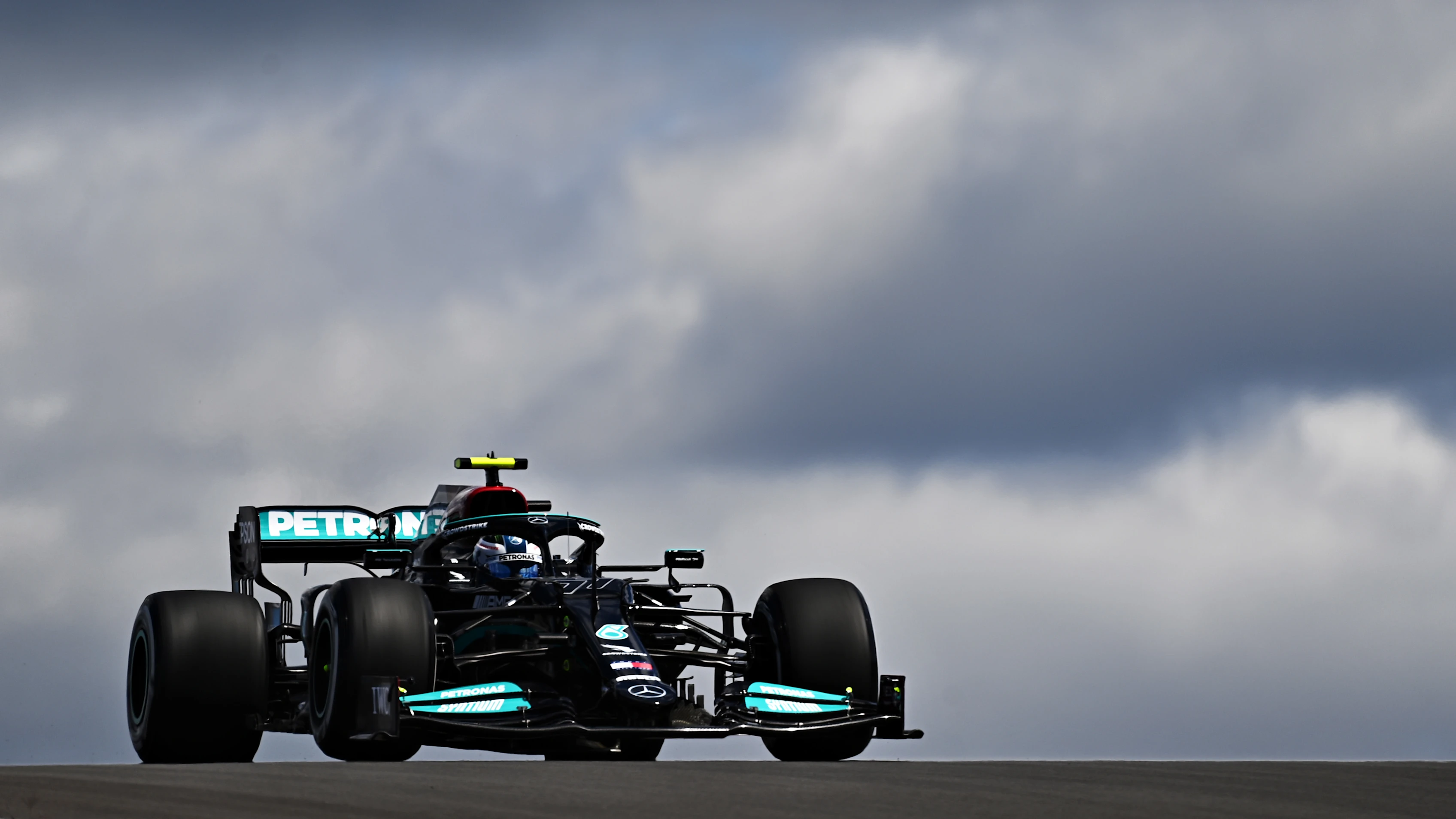 PORTIMAO, PORTUGAL - APRIL 30: Valtteri Bottas of Finland driving the (77) Mercedes AMG Petronas F1