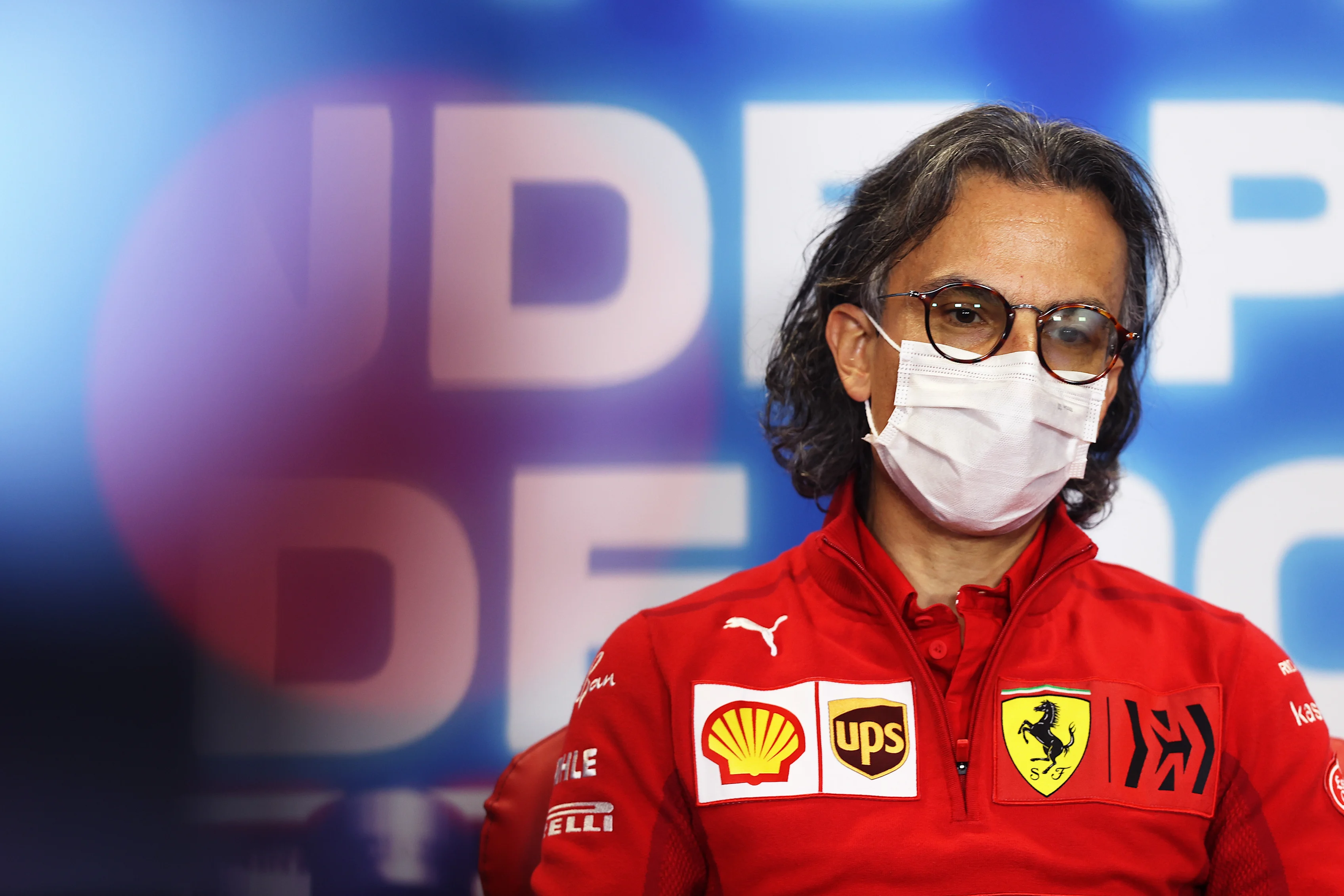 PORTIMAO, PORTUGAL - APRIL 30: Laurent Mekies, Scuderia Ferrari Sporting talks in the Team