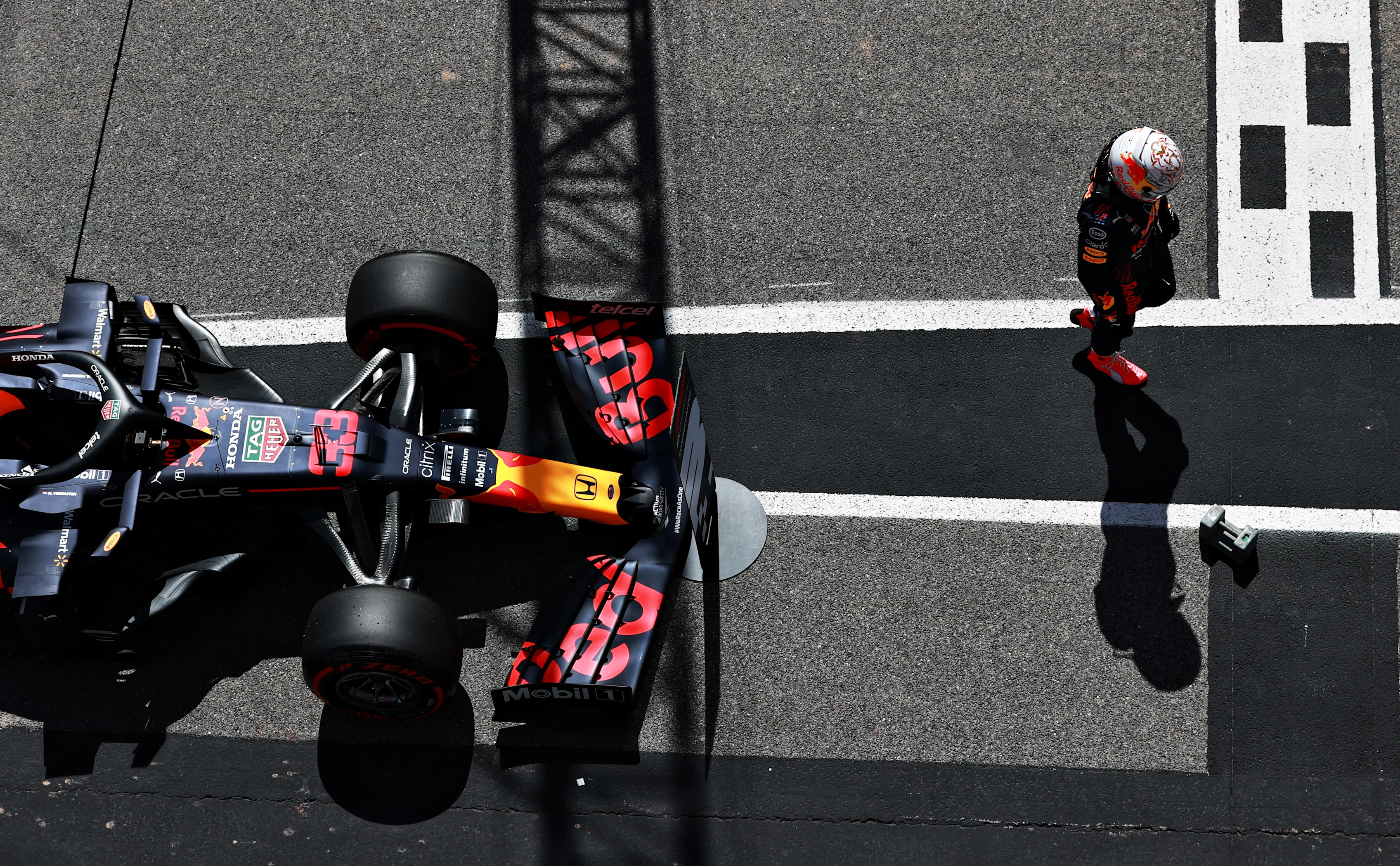 PORTIMAO, PORTUGAL - MAY 01: Third place qualifier Max Verstappen of Netherlands and Red Bull