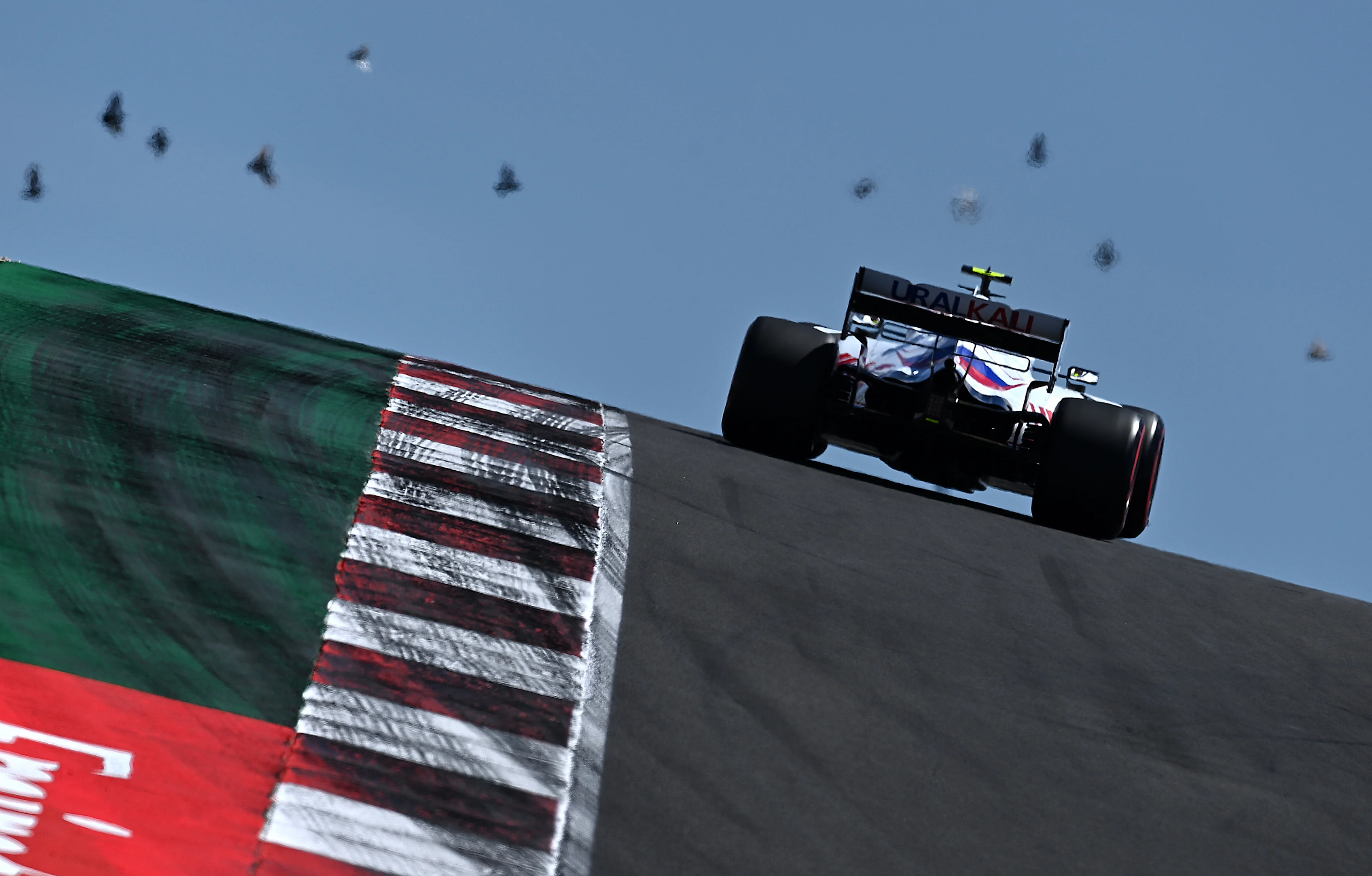 PORTIMAO, PORTUGAL - MAY 01: Mick Schumacher of Germany driving the (47) Haas F1 Team VF-21 Ferrari during qualifying for the F1 Grand Prix of Portugal at Autodromo Internacional Do Algarve on May 01, 2021 in Portimao, Portugal. (Photo by Clive Mason - Formula 1/Formula 1 via Getty Images)