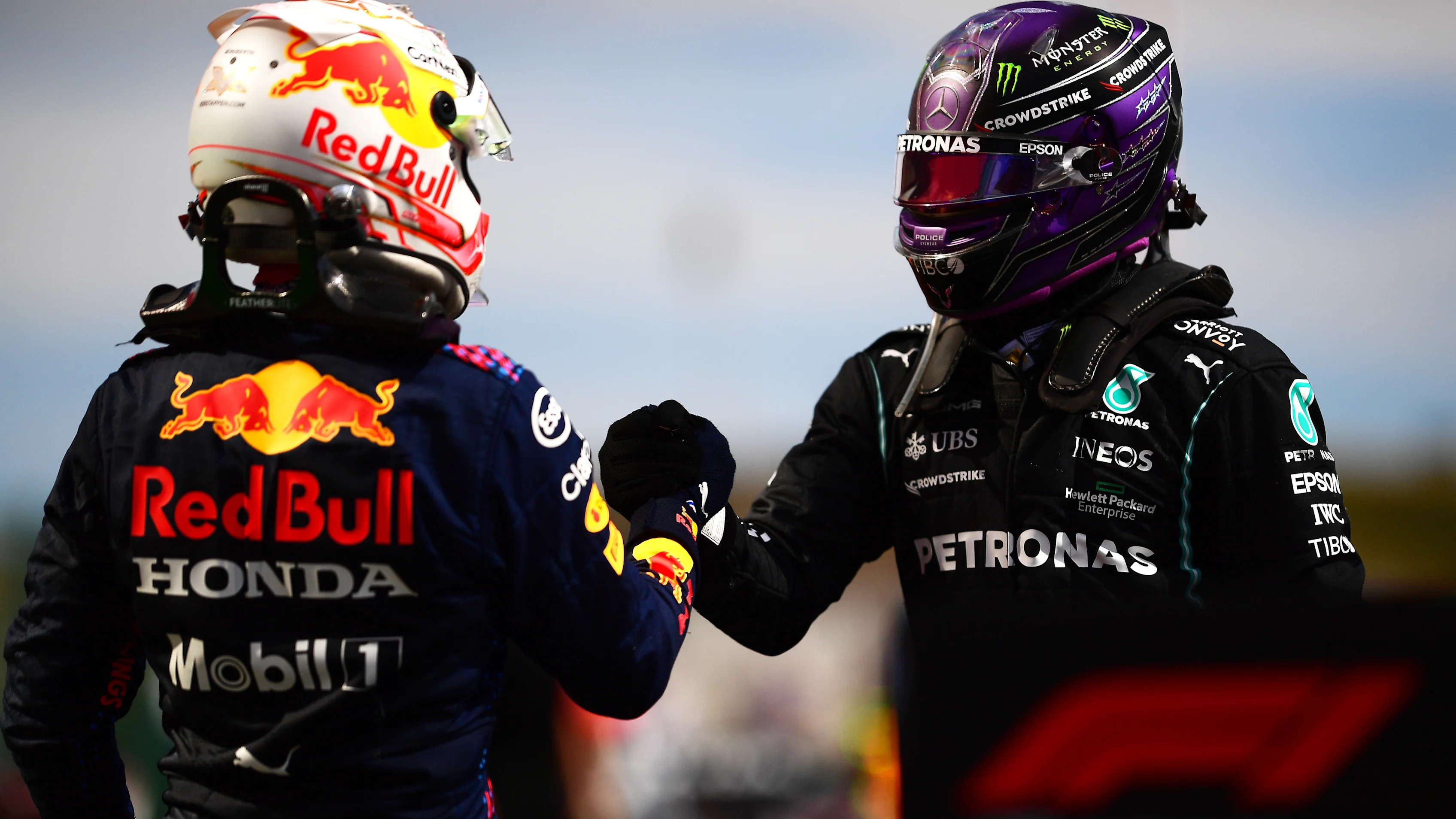 PORTIMAO, PORTUGAL - MAY 02: Race winner Lewis Hamilton of Great Britain and Mercedes GP interacts