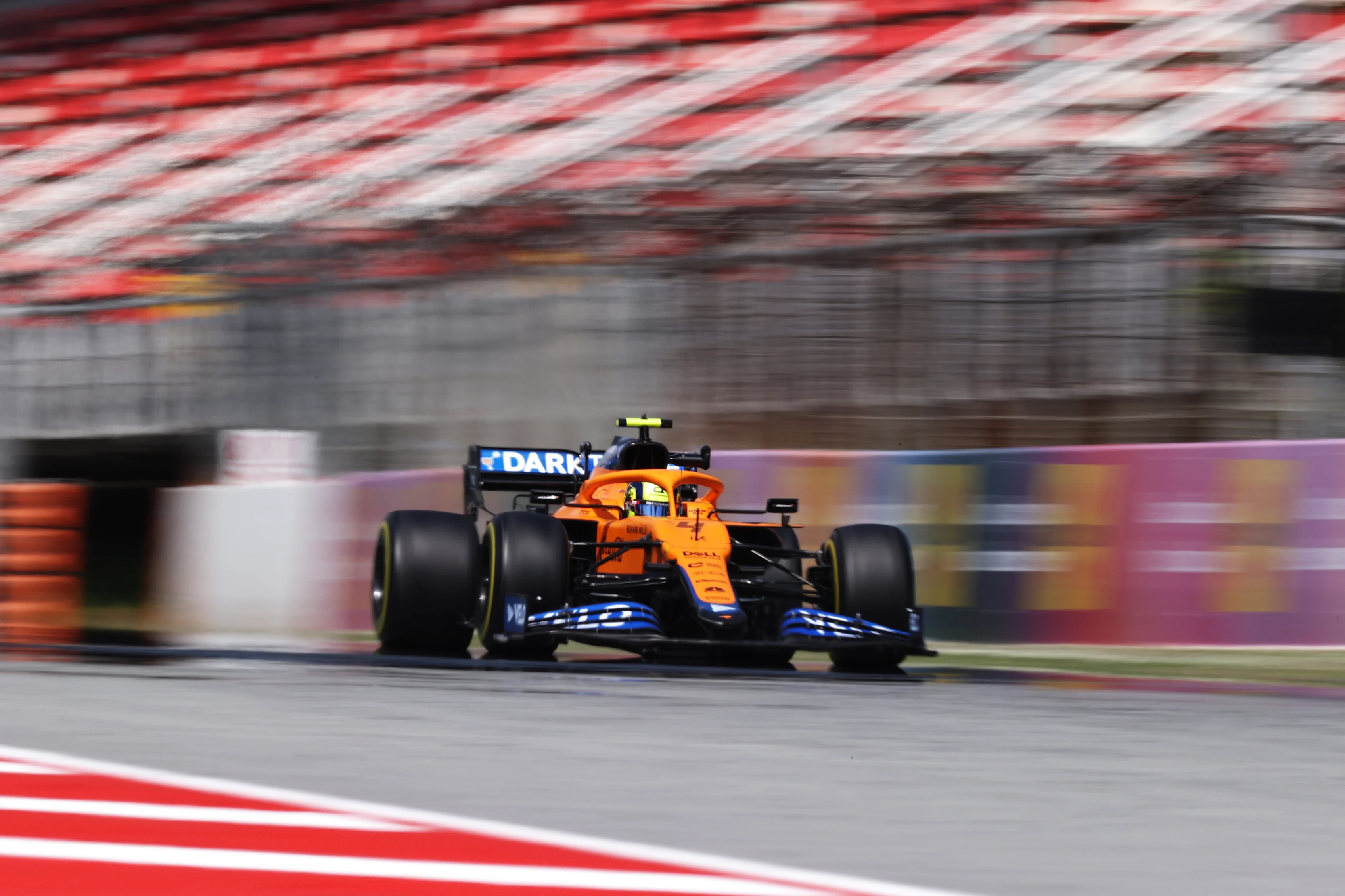 BARCELONA, SPAIN - MAY 07: Lando Norris of Great Britain driving the (4) McLaren F1 Team MCL35M