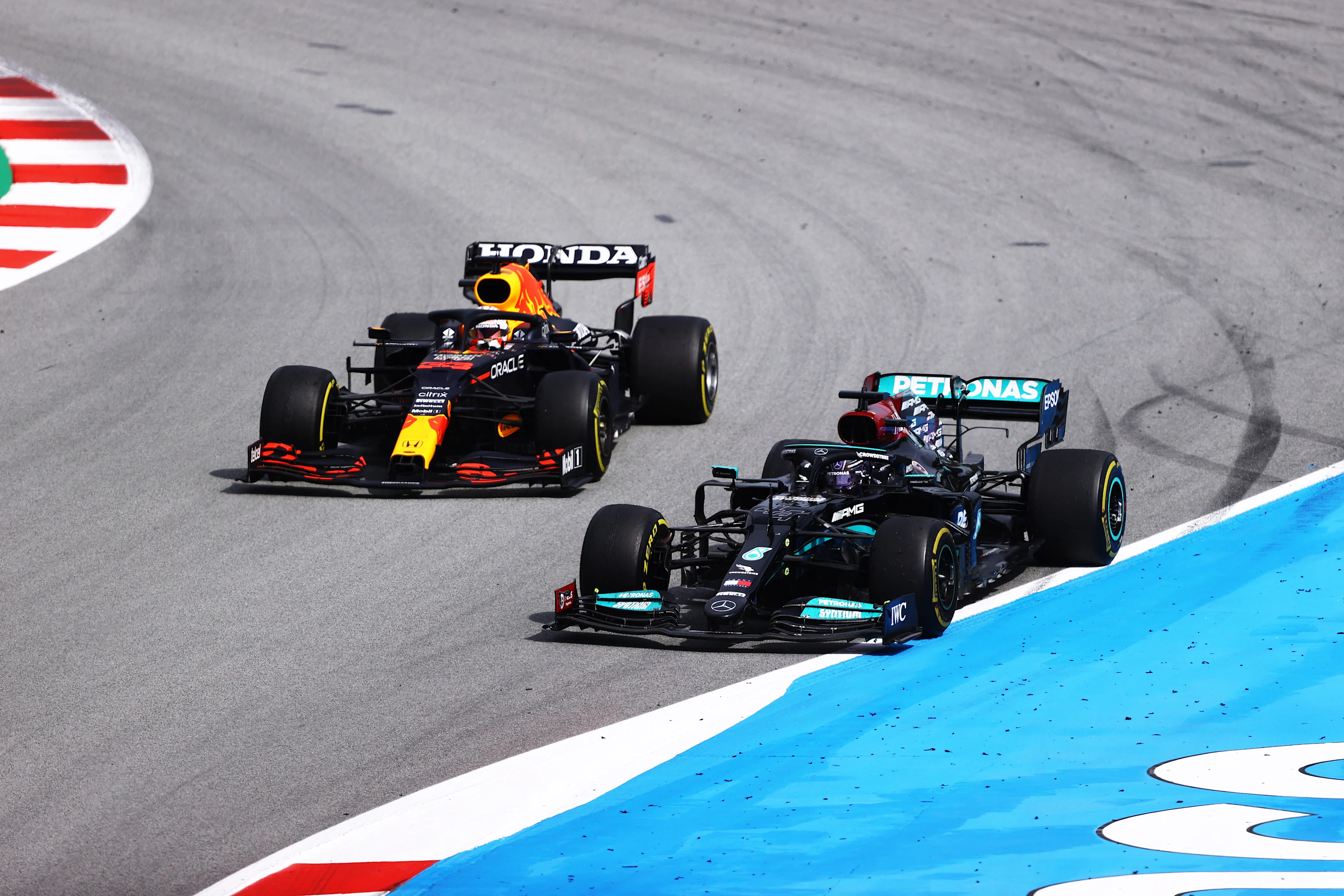 BARCELONA, SPAIN - MAY 09: Lewis Hamilton of Great Britain driving the (44) Mercedes AMG Petronas