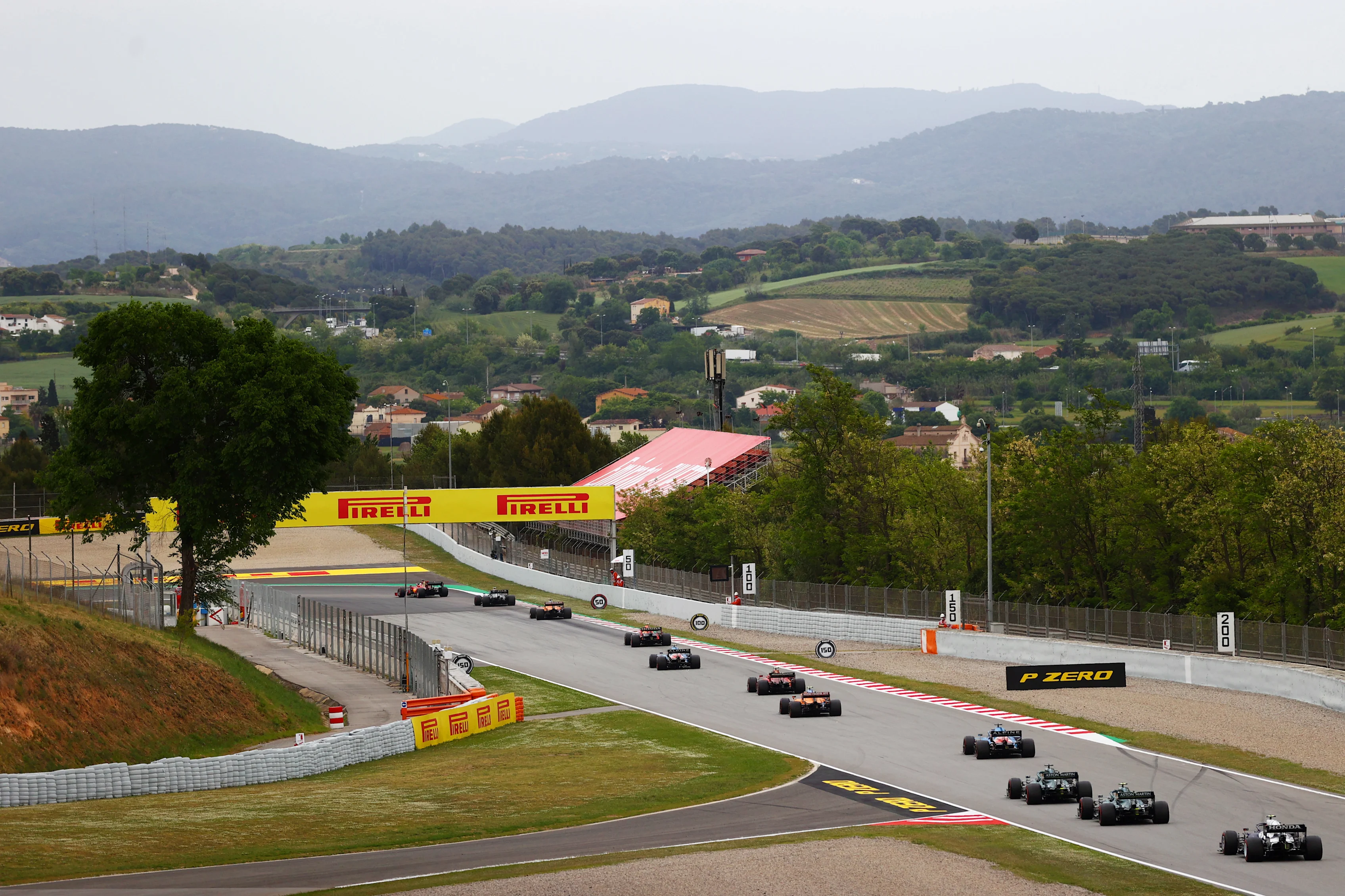 BARCELONA, SPAIN - MAY 09: A general view of the action on track during the F1 Grand Prix of Spain