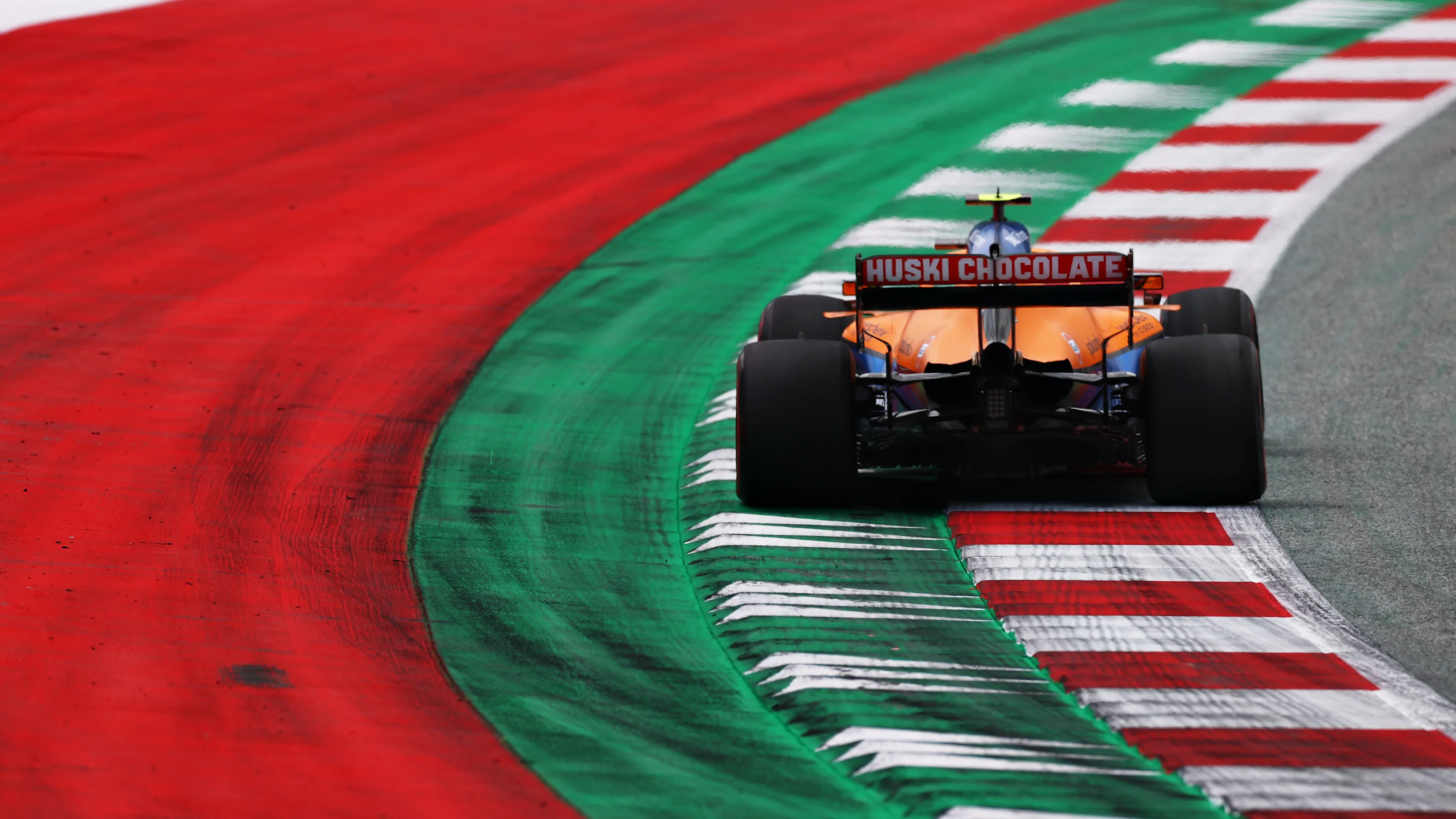 SPIELBERG, AUSTRIA - JUNE 25: Lando Norris of Great Britain driving the (4) McLaren F1 Team MCL35M Mercedes on track during practice ahead of the F1 Grand Prix of Styria at Red Bull Ring on June 25, 2021 in Spielberg, Austria. (Photo by Clive Mason - Formula 1/Formula 1 via Getty Images)
