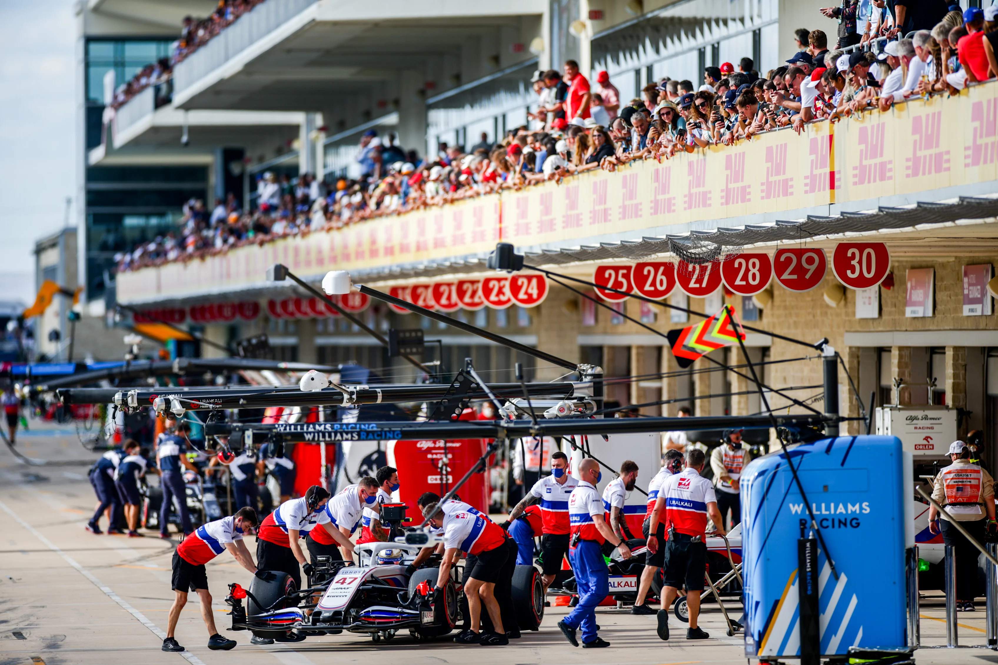 AUSTIN, TEXAS - OCTOBER 23: Mick Schumacher of Germany and Haas  during qualifying ahead of the F1