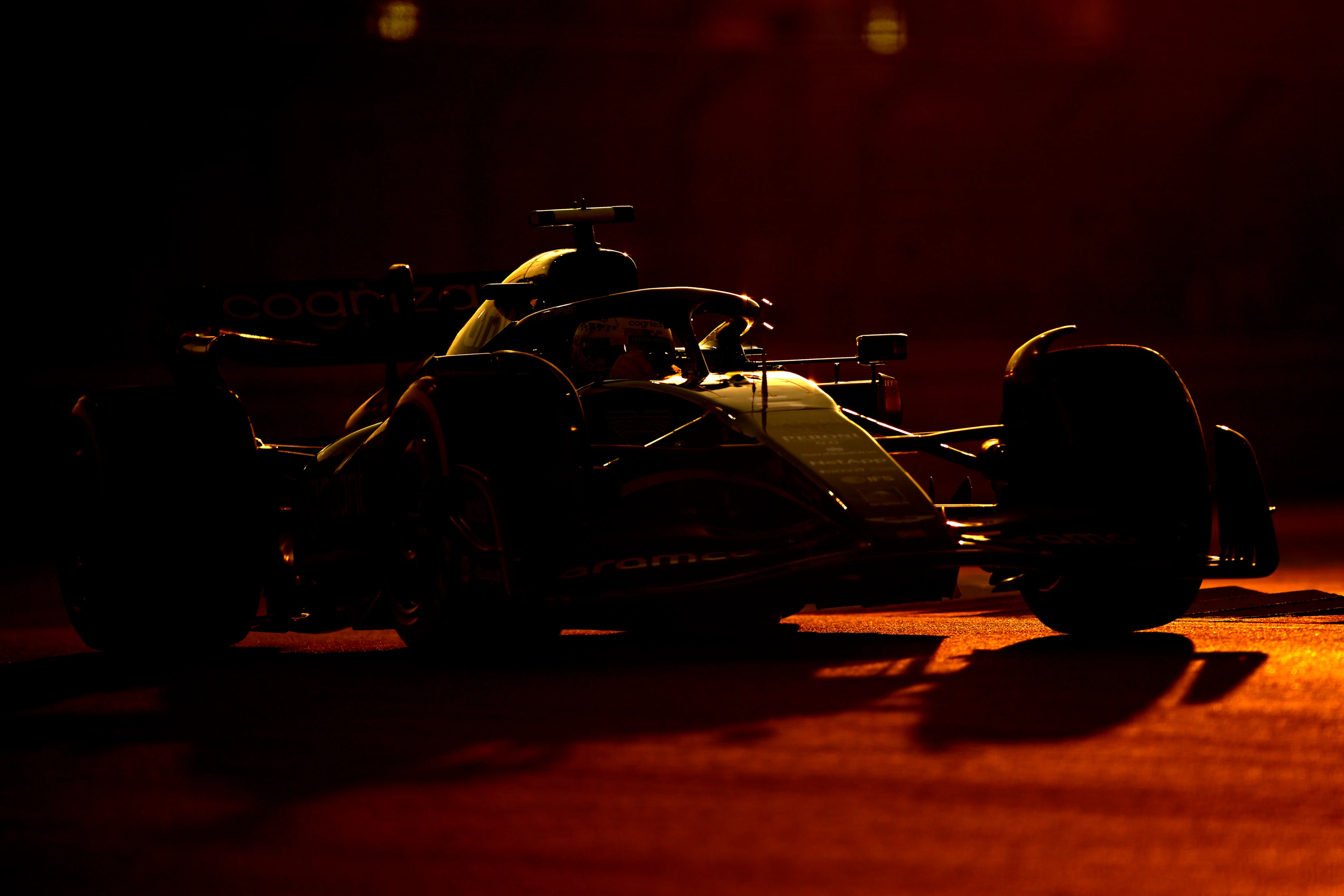 ABU DHABI, UNITED ARAB EMIRATES - NOVEMBER 18: Sebastian Vettel of Germany driving the (5) Aston