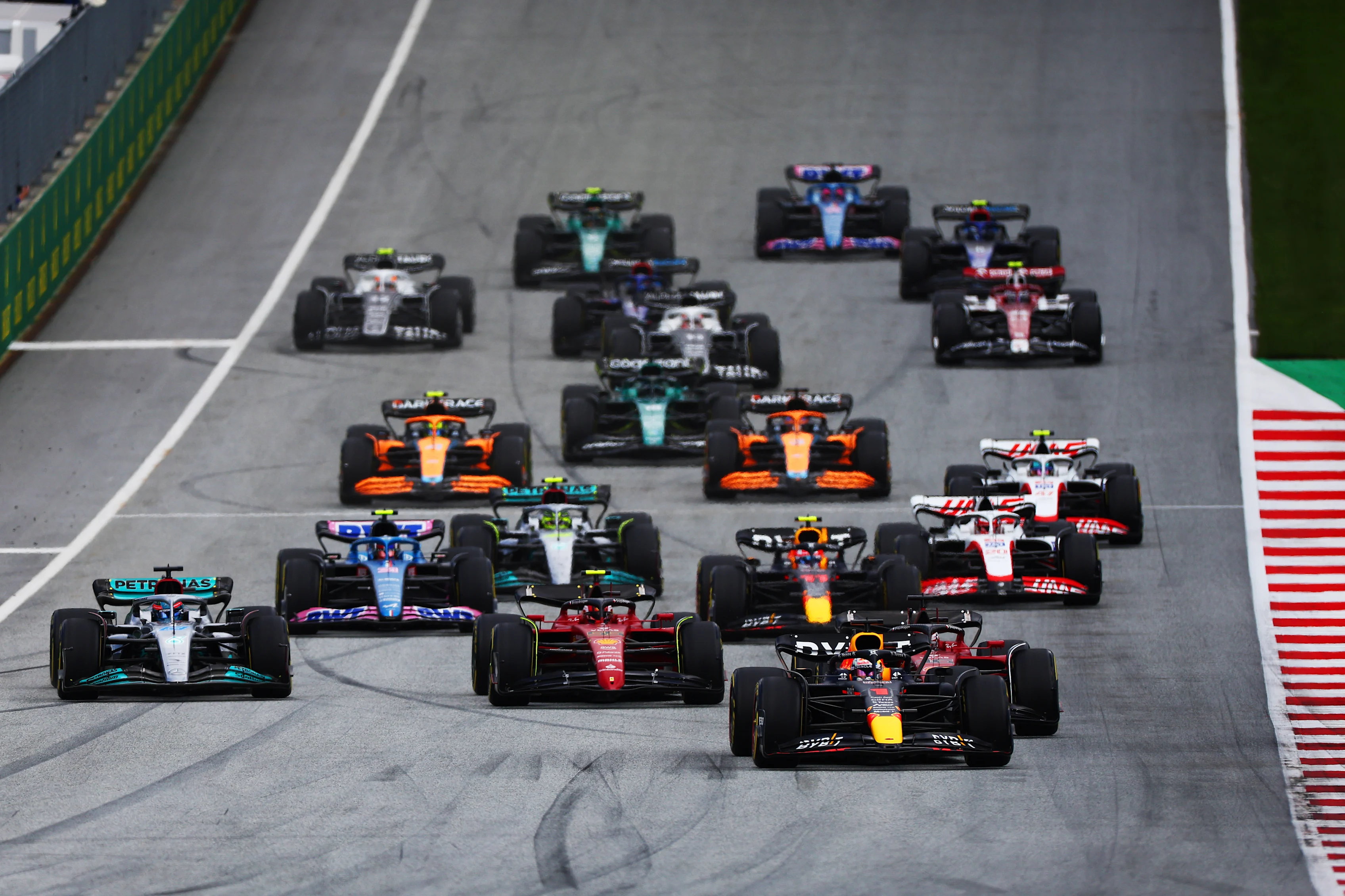 SPIELBERG, AUSTRIA - JULY 10: Max Verstappen of the Netherlands driving the (1) Oracle Red Bull