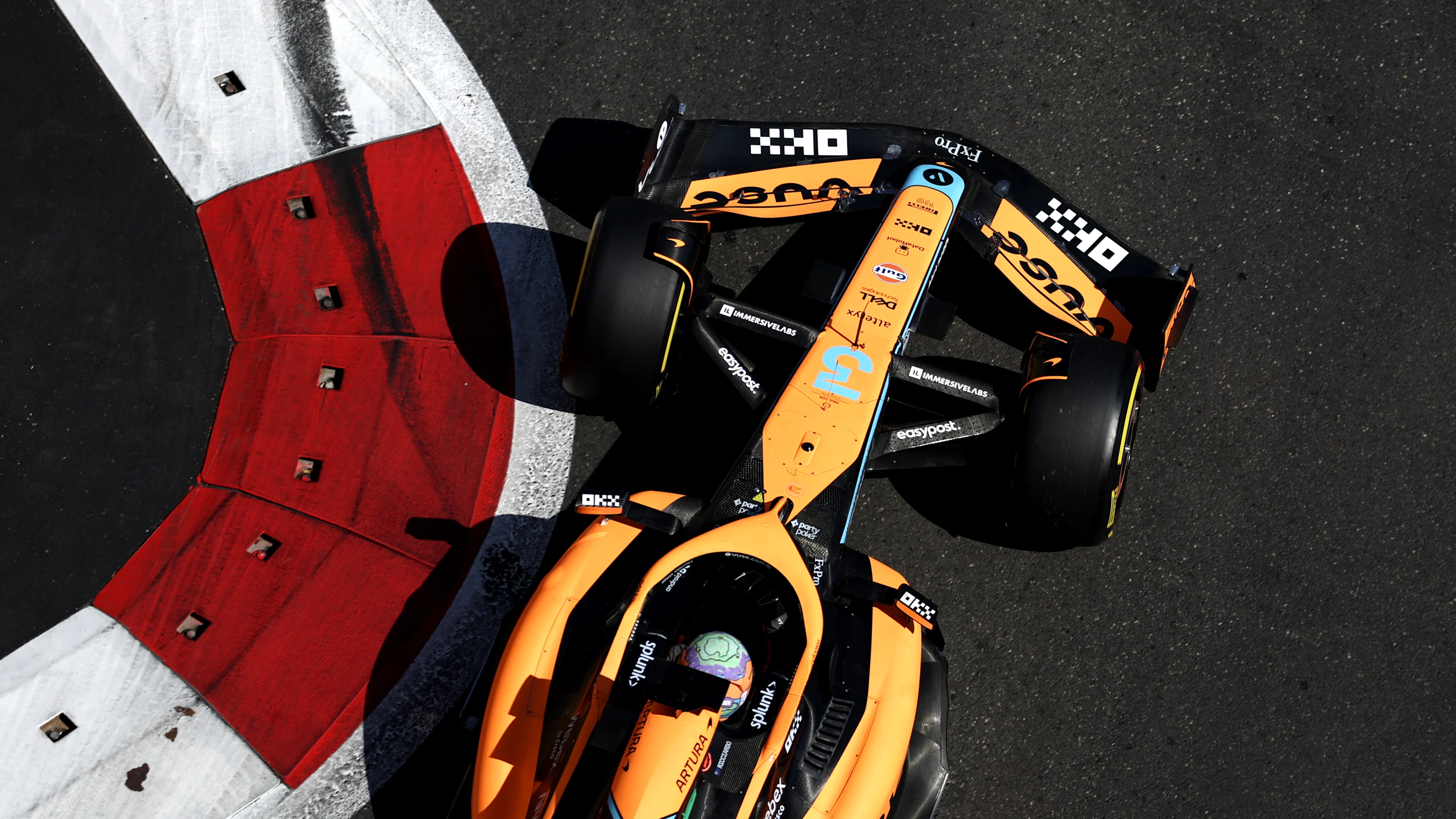 BAKU, AZERBAIJAN - JUNE 11: Daniel Ricciardo of Australia driving the (3) McLaren MCL36 Mercedes on