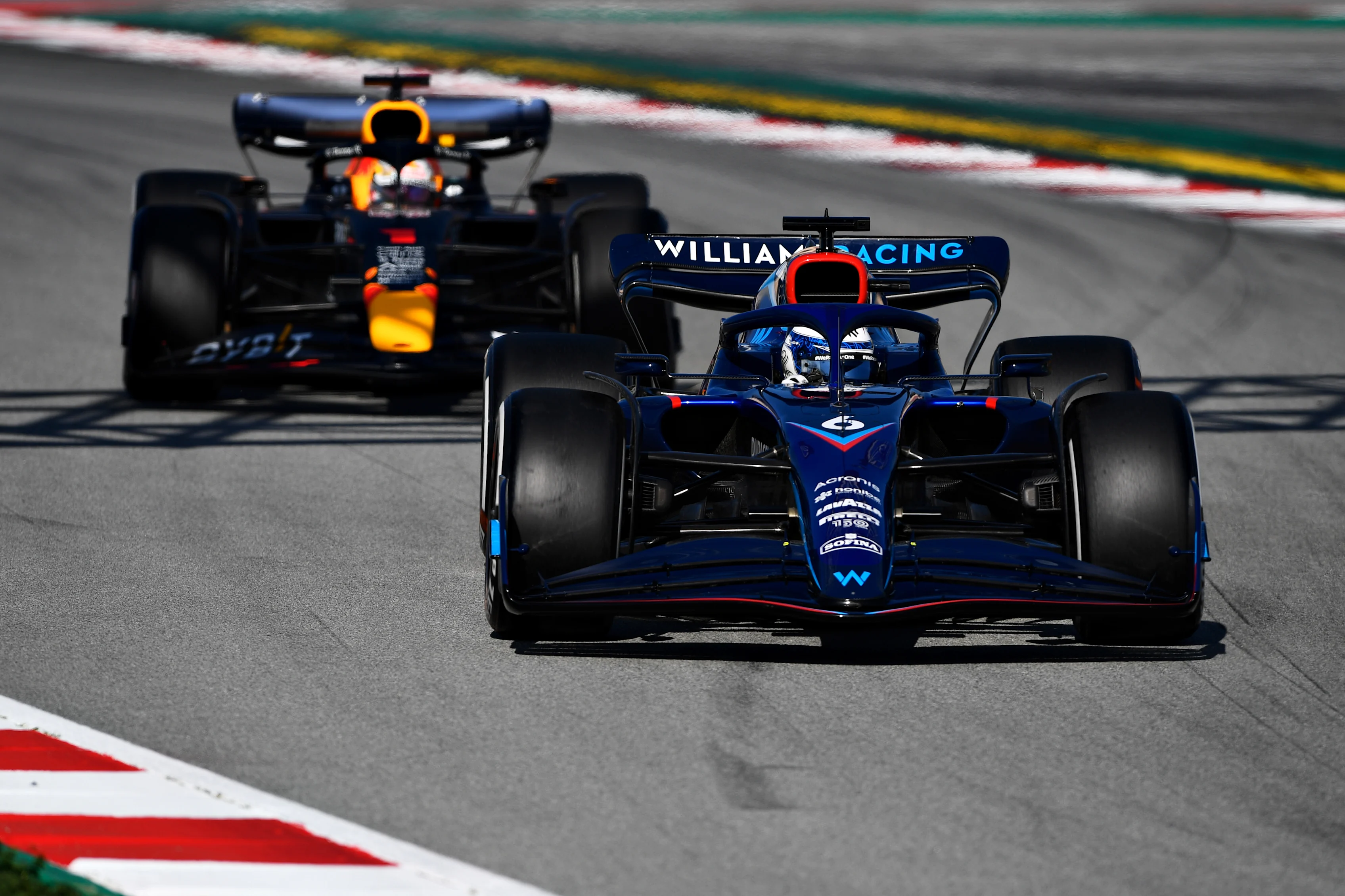 BARCELONA, SPAIN - FEBRUARY 23: Nicholas Latifi of Canada driving the (6) Williams FW44 Mercedes