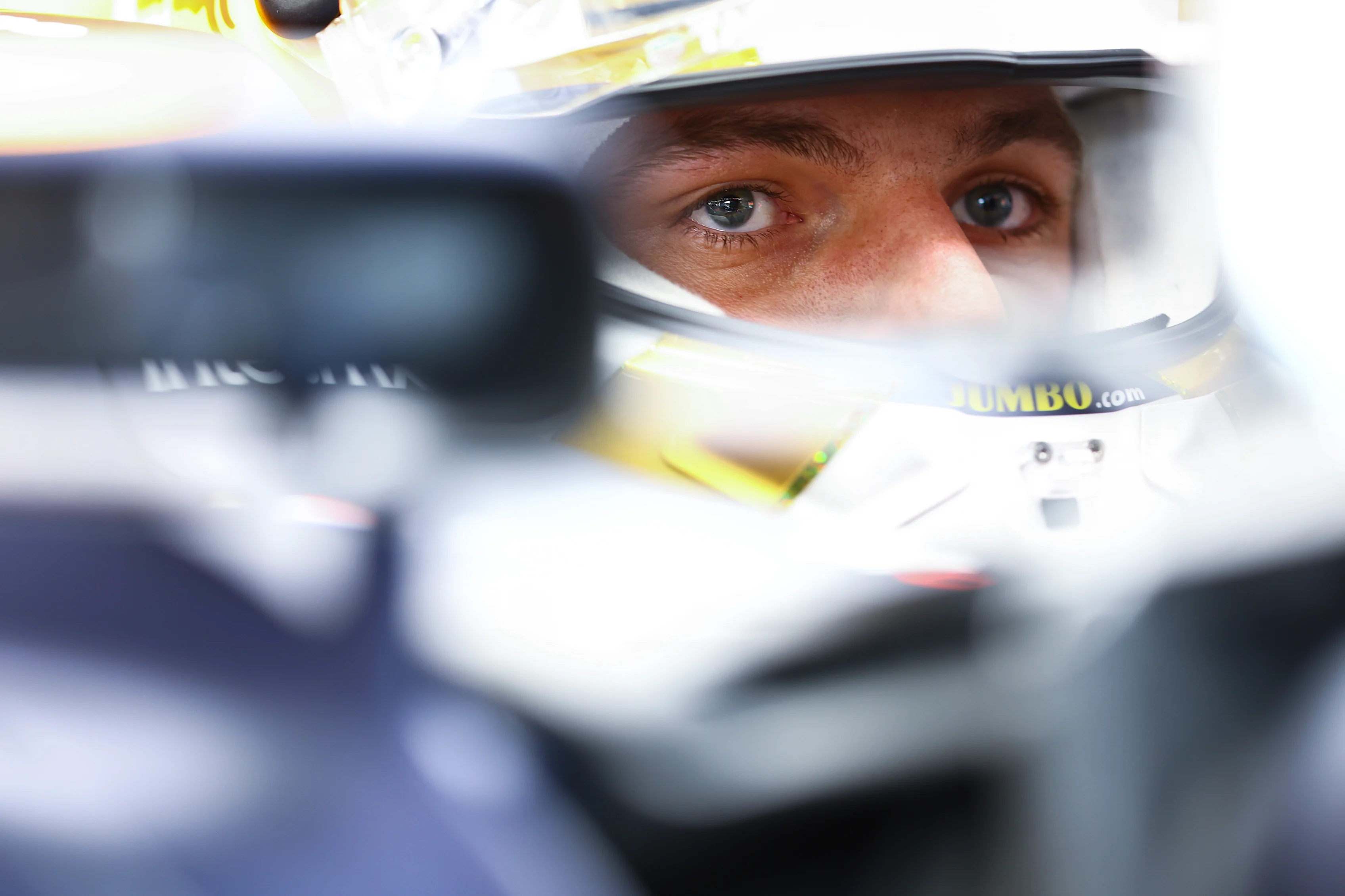 SPA, BELGIUM - AUGUST 27: Max Verstappen of the Netherlands and Oracle Red Bull Racing prepares to drive in the garage during qualifying ahead of the F1 Grand Prix of Belgium at Circuit de Spa-Francorchamps on August 27, 2022 in Spa, Belgium. (Photo by Mark Thompson/Getty Images)