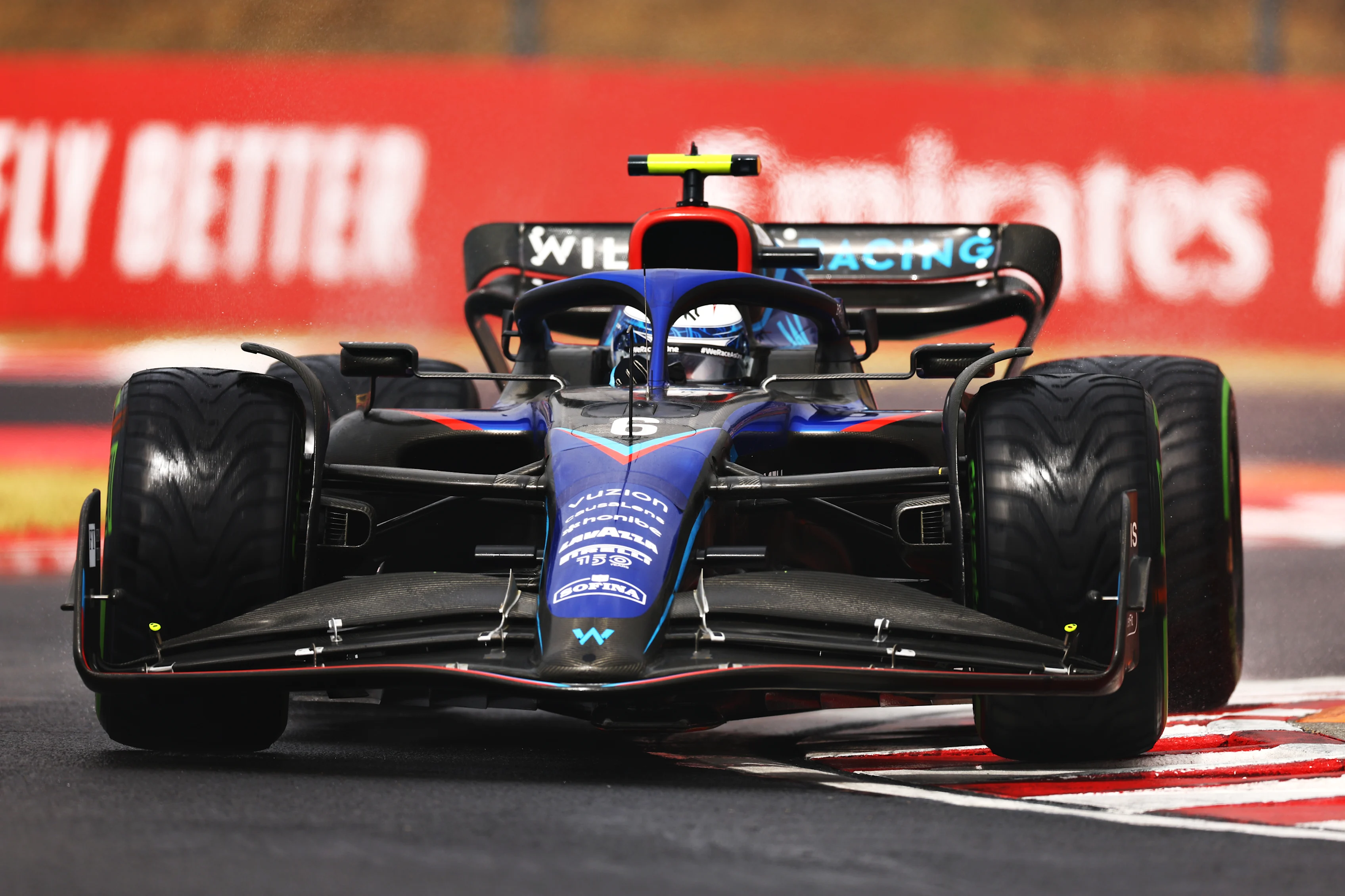 BUDAPEST, HUNGARY - JULY 30: Nicholas Latifi of Canada driving the (6) Williams FW44 Mercedes on