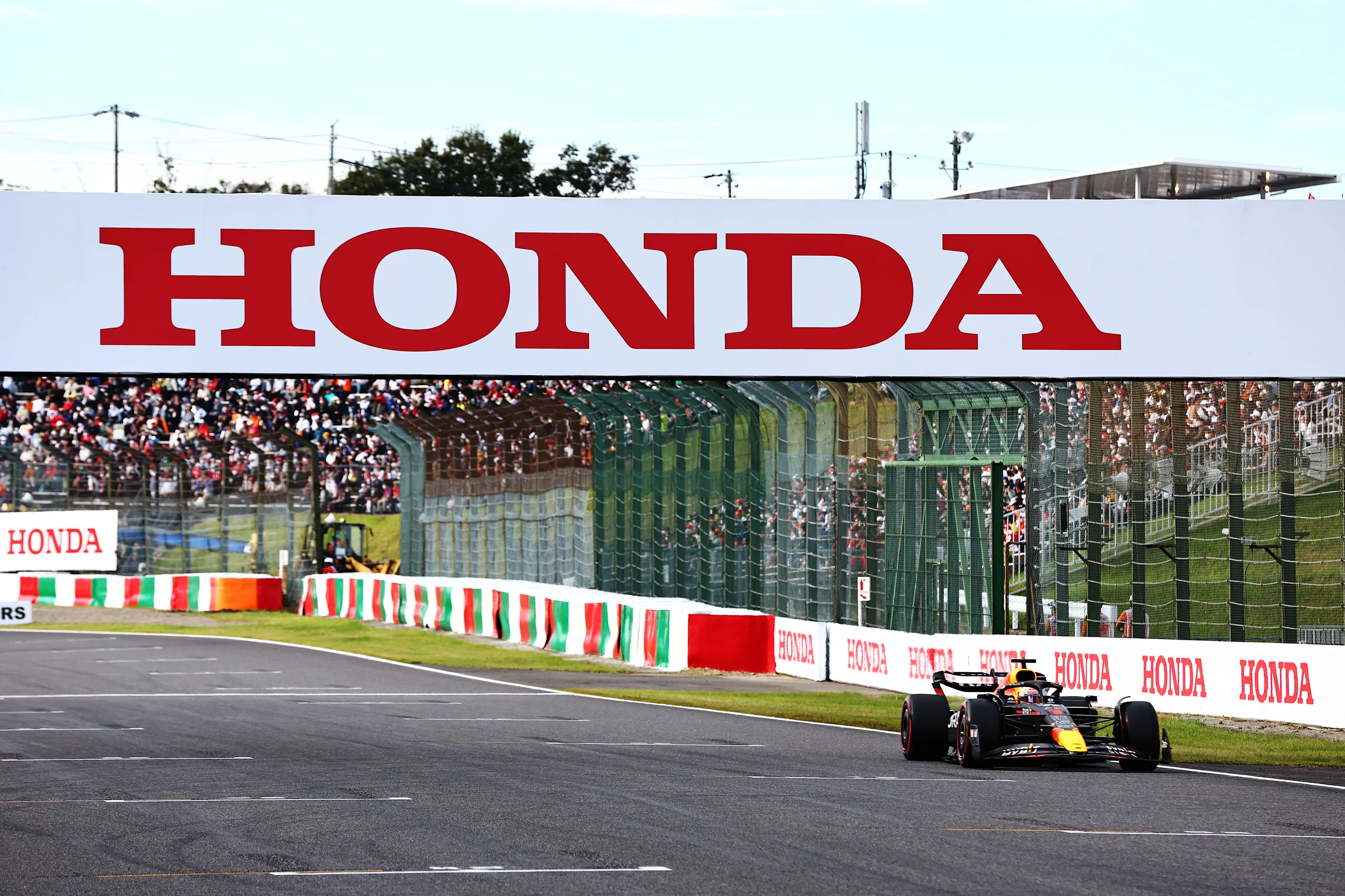 SUZUKA, JAPAN - OCTOBER 08: Max Verstappen of the Netherlands driving the (1) Oracle Red Bull