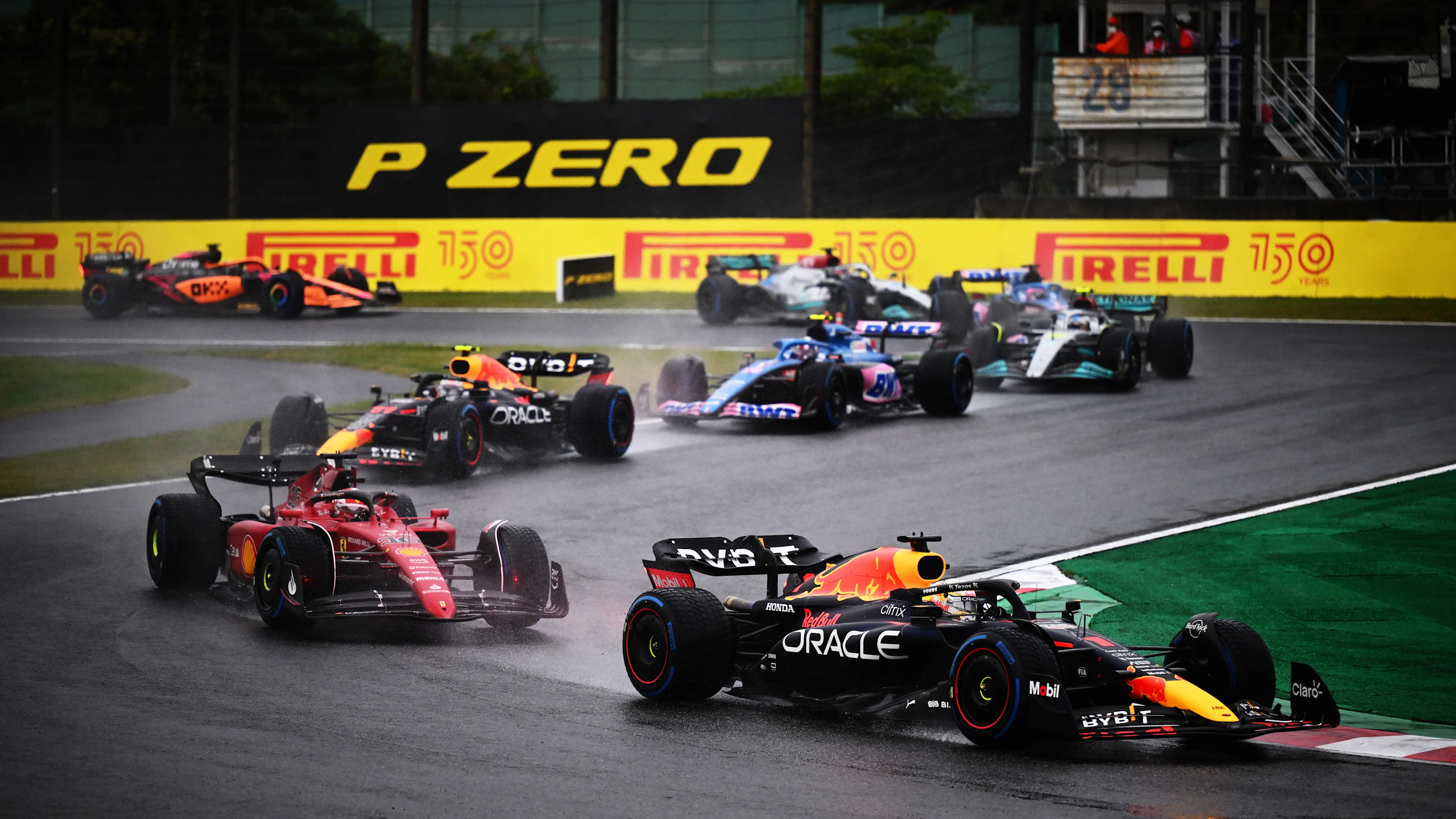 SUZUKA, JAPAN - OCTOBER 09: Max Verstappen of the Netherlands driving the (1) Oracle Red Bull