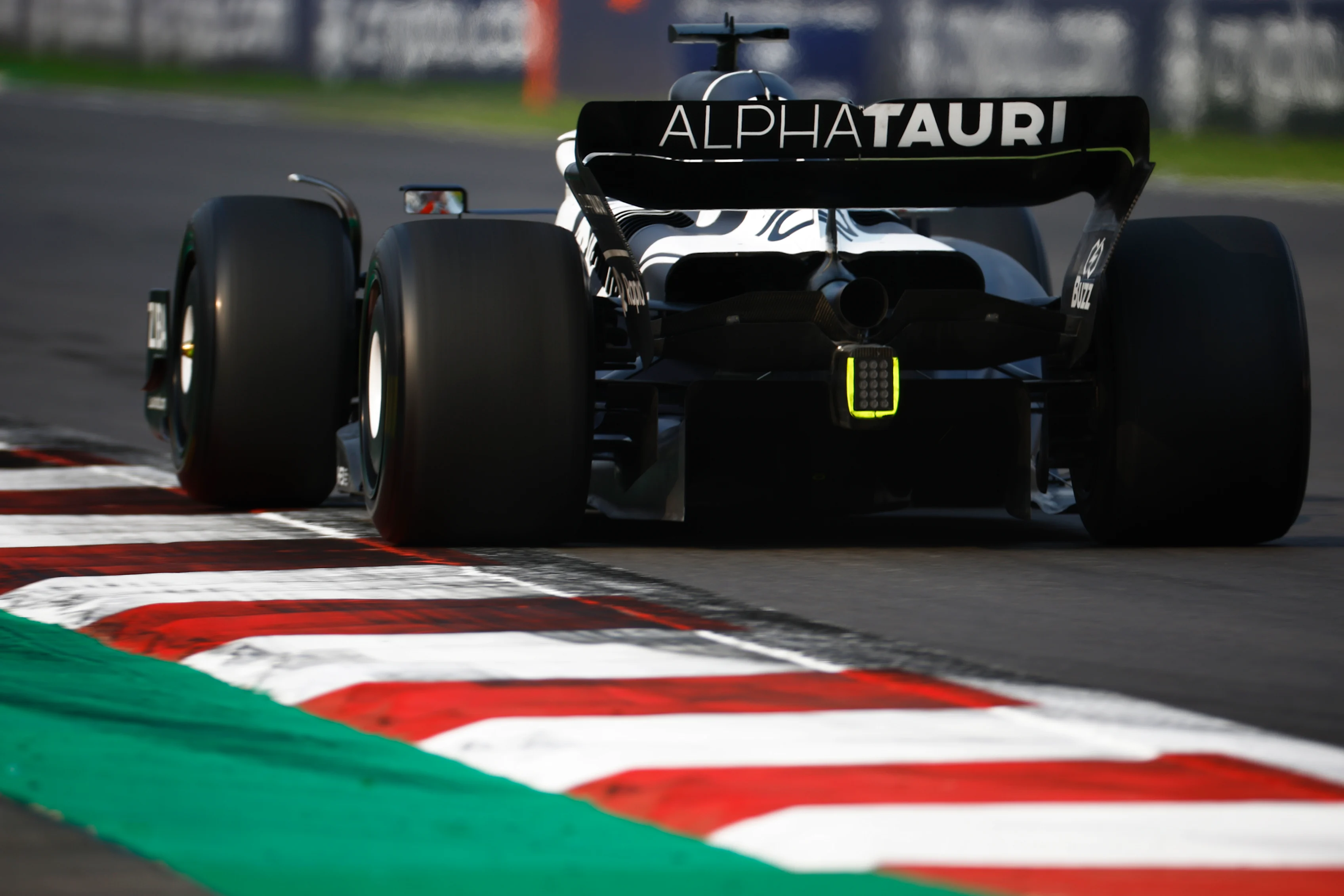 MEXICO CITY, MEXICO - OCTOBER 28: Pierre Gasly of France driving the (10) Scuderia AlphaTauri AT03 on track during practice ahead of the F1 Grand Prix of Mexico at Autodromo Hermanos Rodriguez on October 28, 2022 in Mexico City, Mexico. (Photo by Jared C. Tilton/Getty Images)