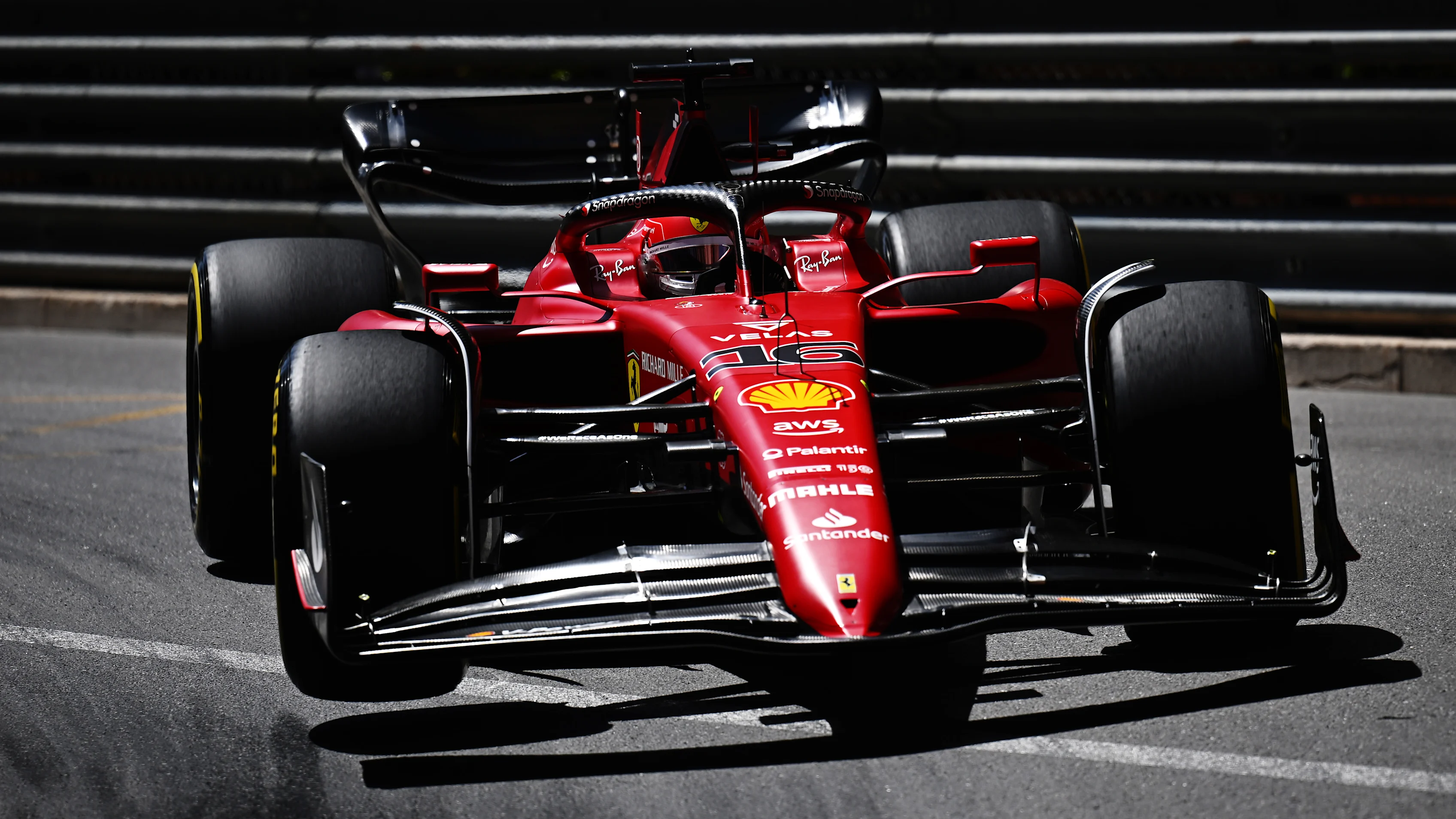 MONTE-CARLO, MONACO - MAY 27: Charles Leclerc of Monaco driving the (16) Ferrari F1-75 on track