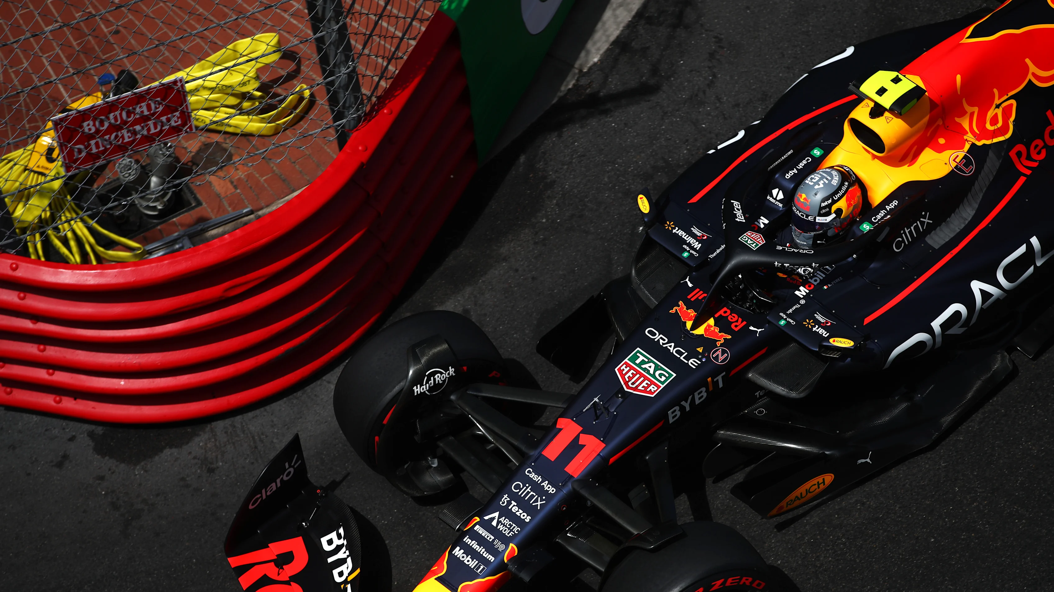 MONTE-CARLO, MONACO - MAY 28: Sergio Perez of Mexico driving the (11) Oracle Red Bull Racing RB18