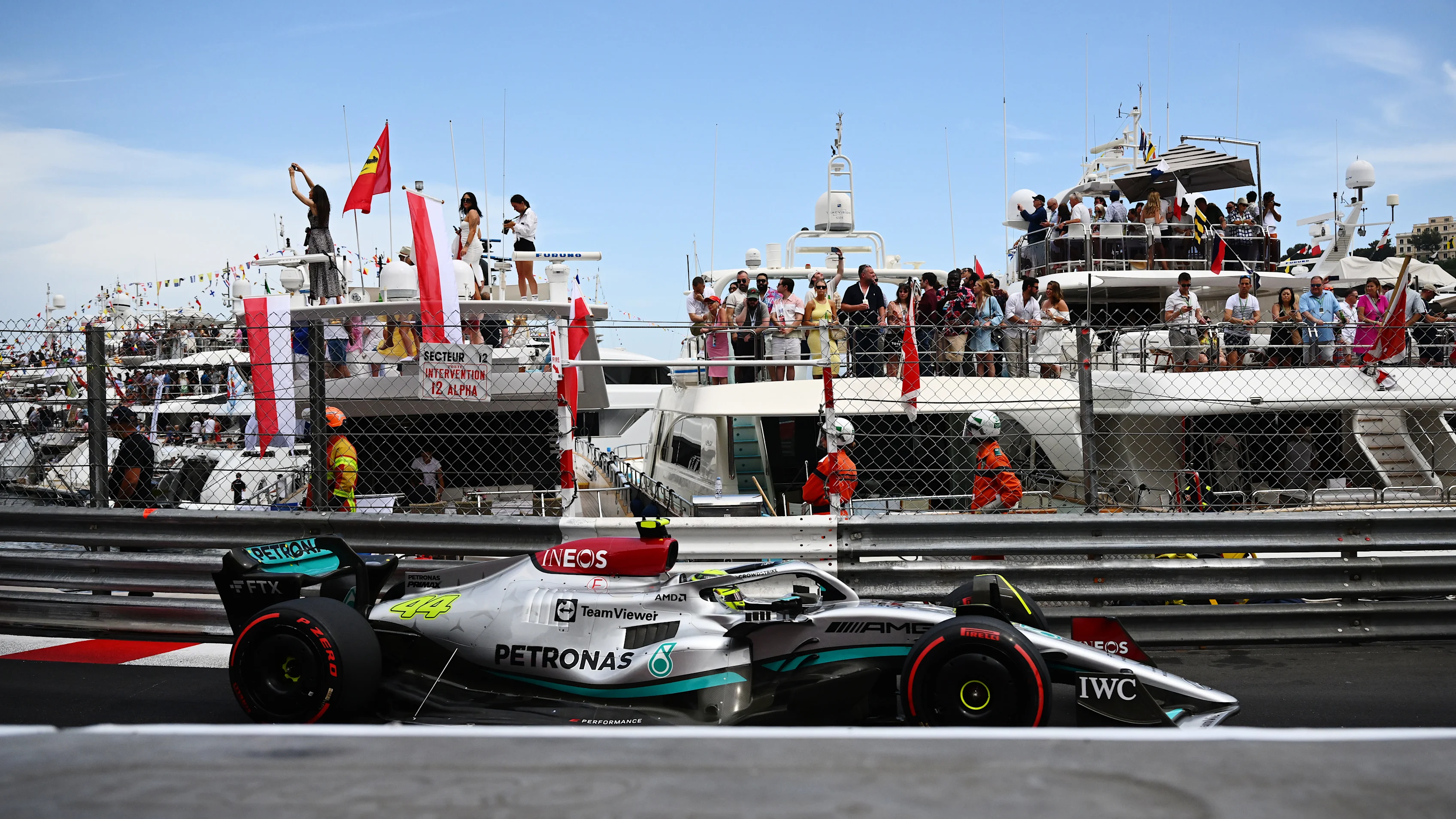 MONTE-CARLO, MONACO - MAY 28: Lewis Hamilton of Great Britain driving the (44) Mercedes AMG