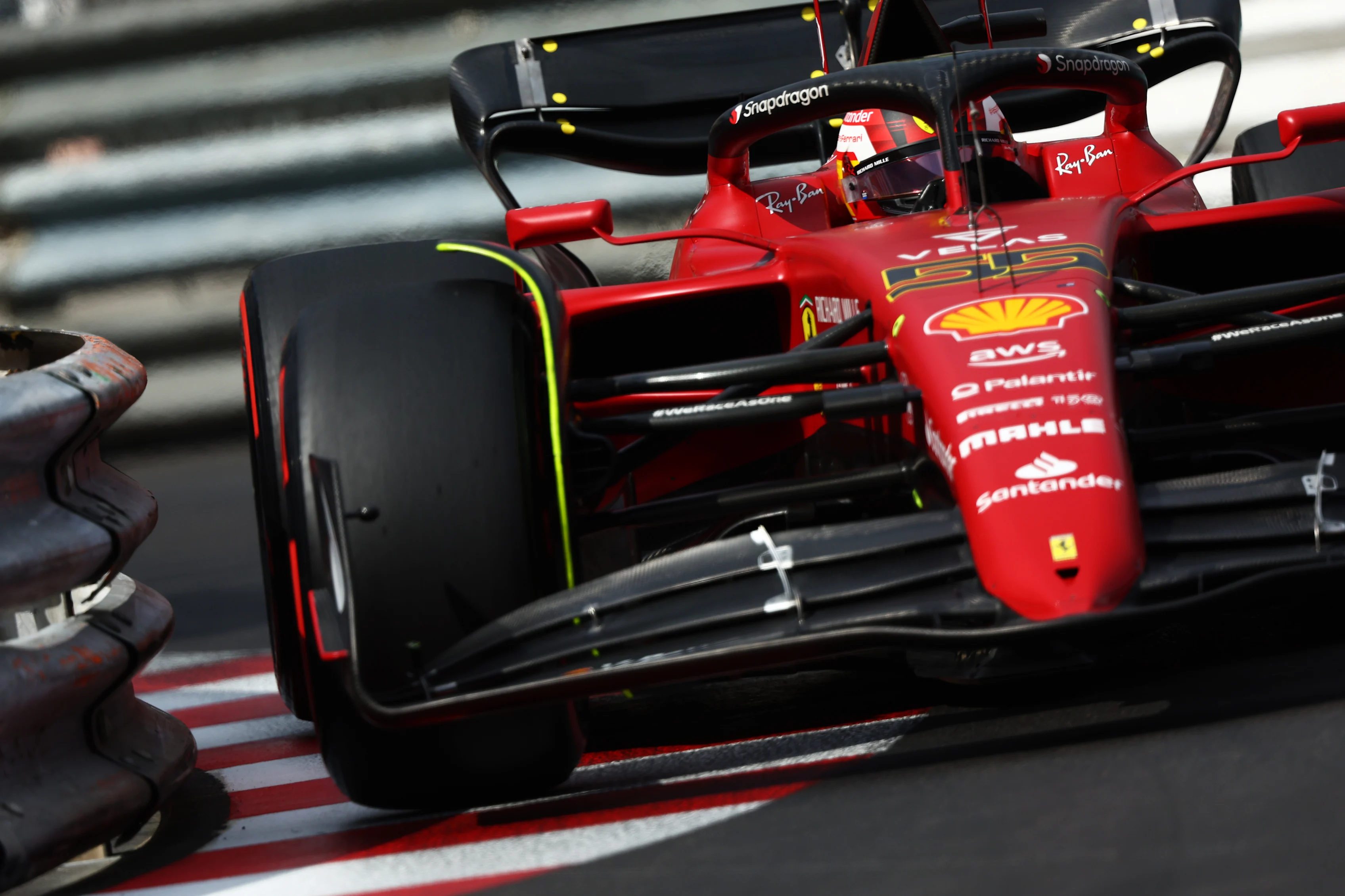 MONTE-CARLO, MONACO - MAY 28: Carlos Sainz of Spain driving (55) the Ferrari F1-75 on track during
