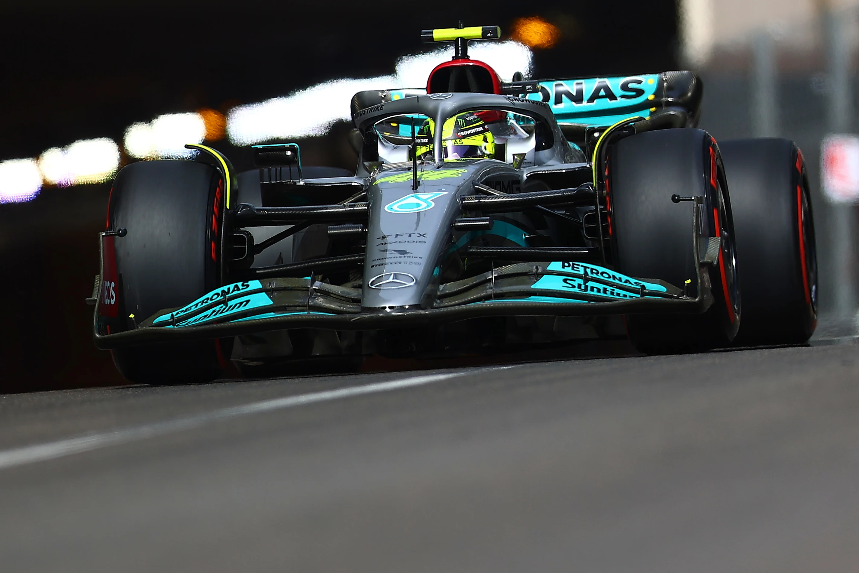 MONTE-CARLO, MONACO - MAY 28: Lewis Hamilton of Great Britain driving the (44) Mercedes AMG