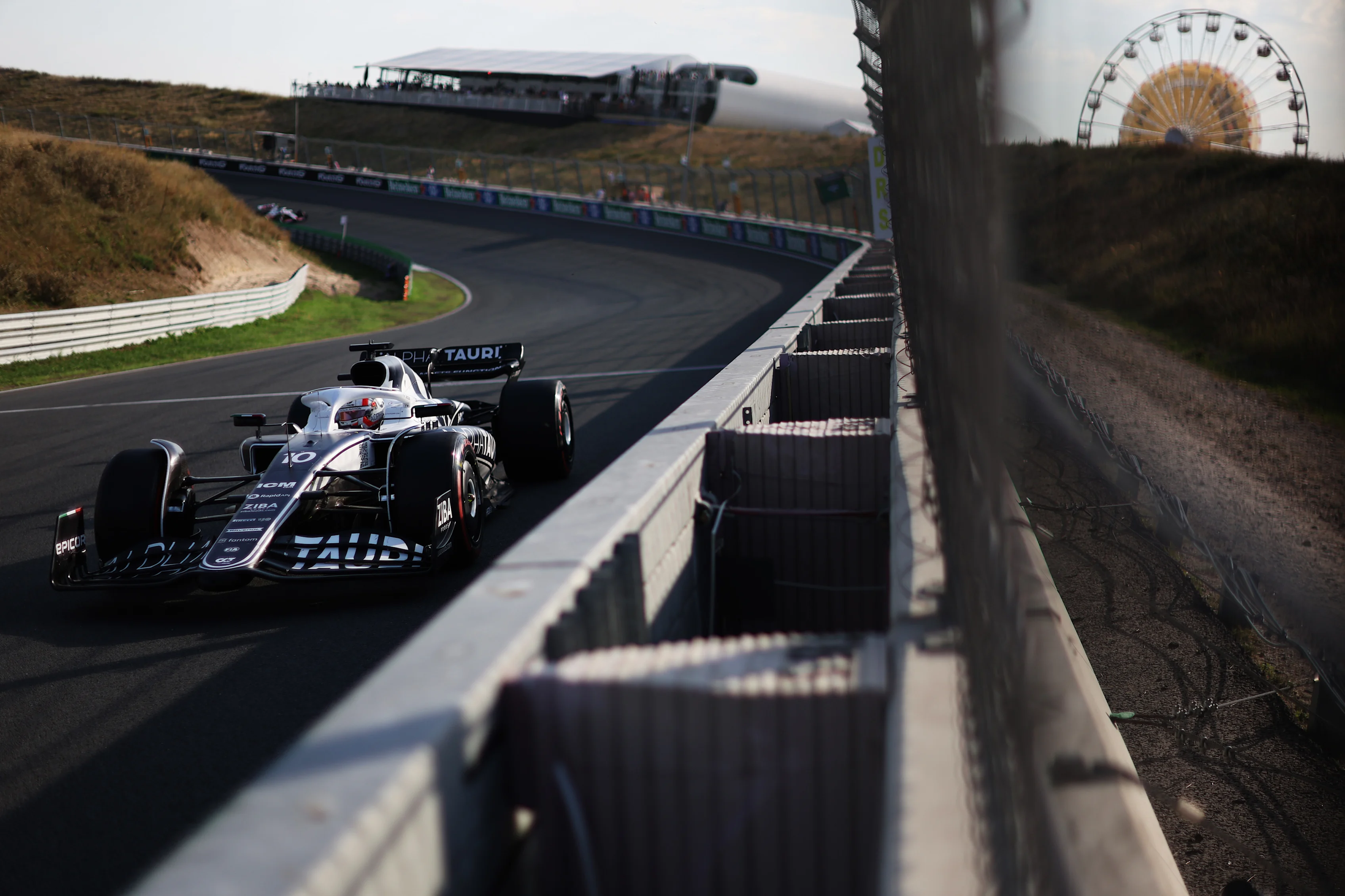 ZANDVOORT, NETHERLANDS - SEPTEMBER 02: Pierre Gasly of France driving the (10) Scuderia AlphaTauri AT03 on track during practice ahead of the F1 Grand Prix of The Netherlands at Circuit Zandvoort on September 02, 2022 in Zandvoort, Netherlands. (Photo by Peter Fox/Getty Images)