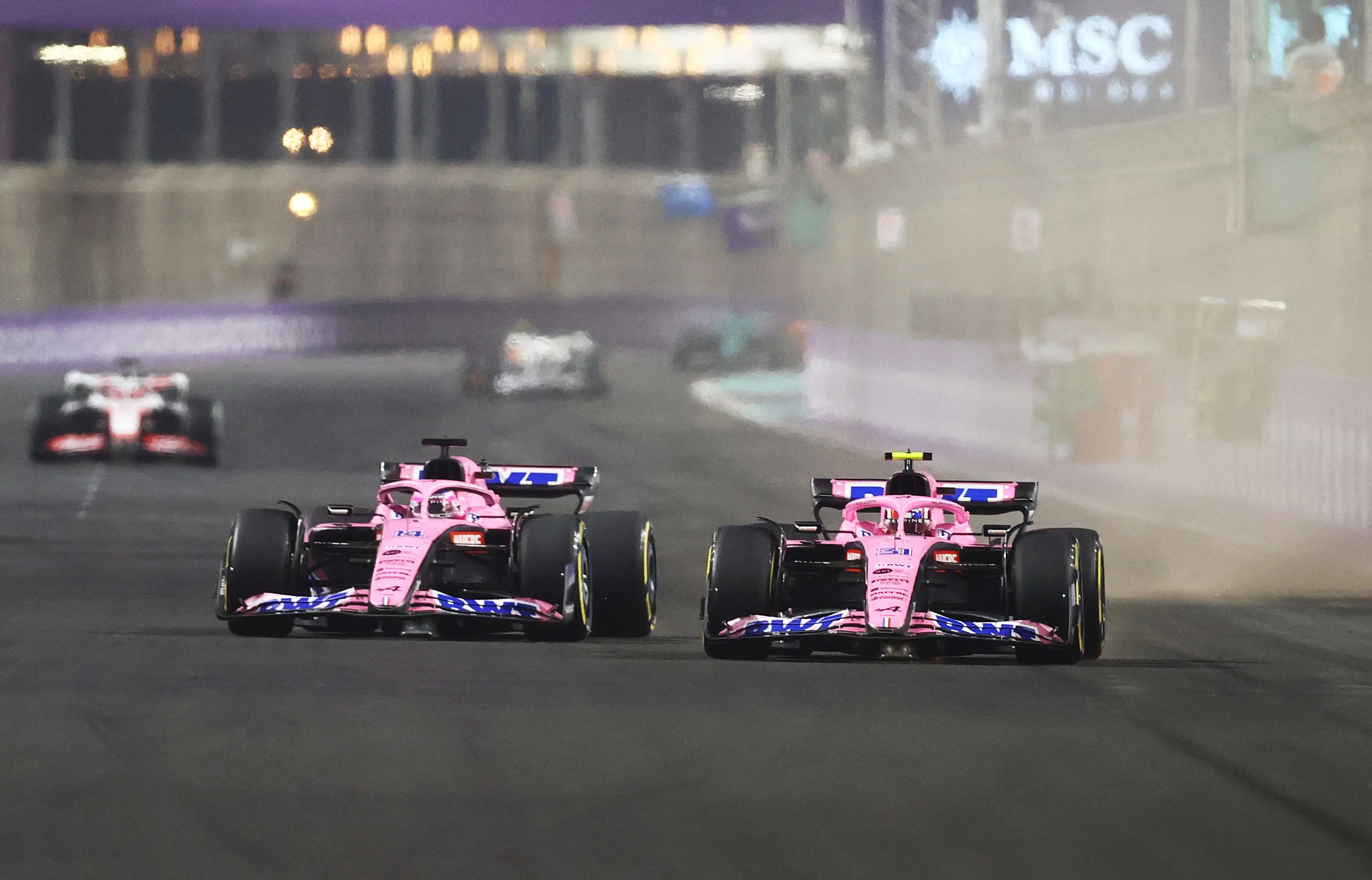 JEDDAH, SAUDI ARABIA - MARCH 27: Esteban Ocon of France driving the (31) Alpine F1 A522 Renault and