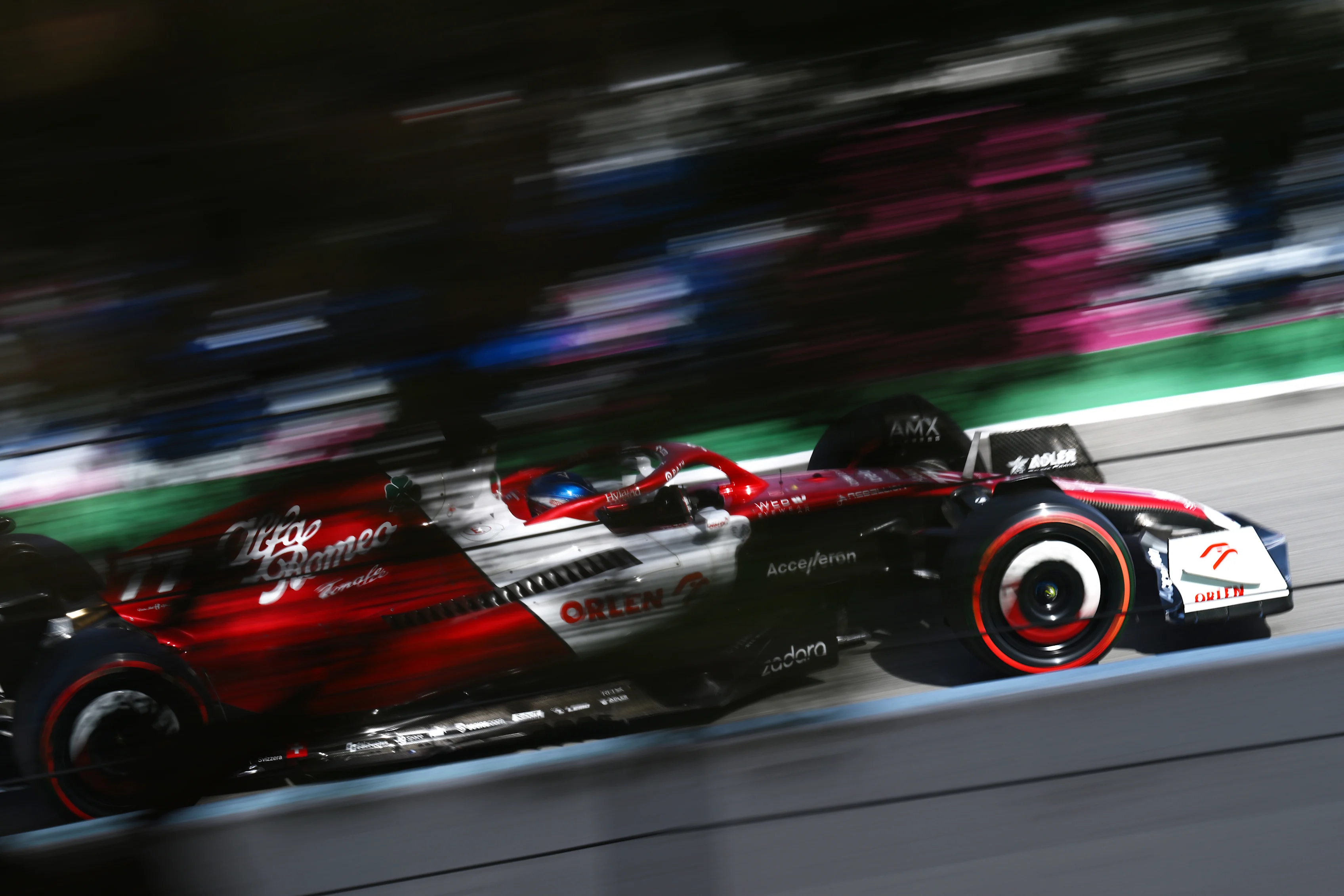 BARCELONA, SPAIN - MAY 21: Valtteri Bottas of Finland driving the (77) Alfa Romeo F1 C42 Ferrari on