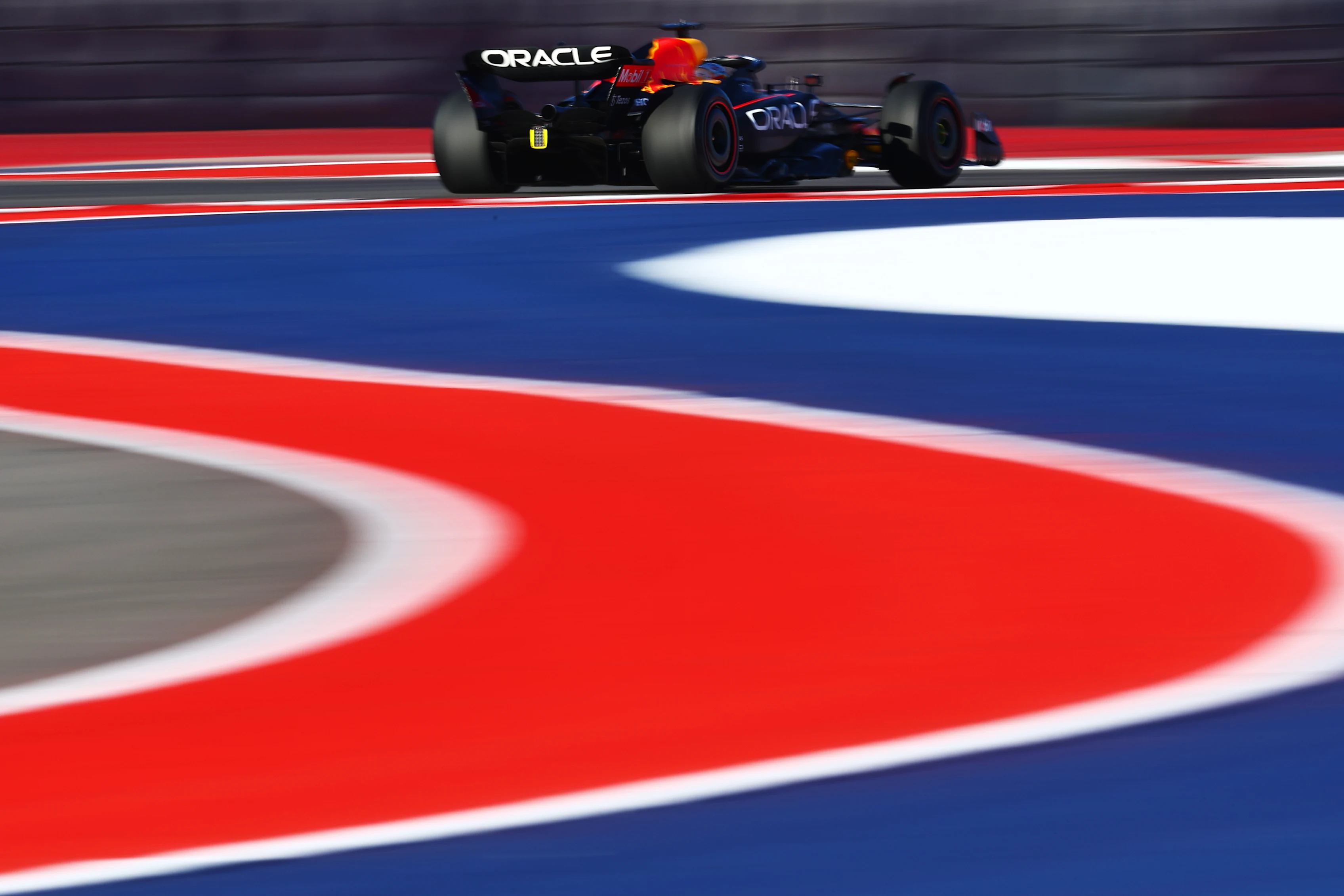AUSTIN, TEXAS - OCTOBER 21: Max Verstappen of the Netherlands driving the (1) Oracle Red Bull