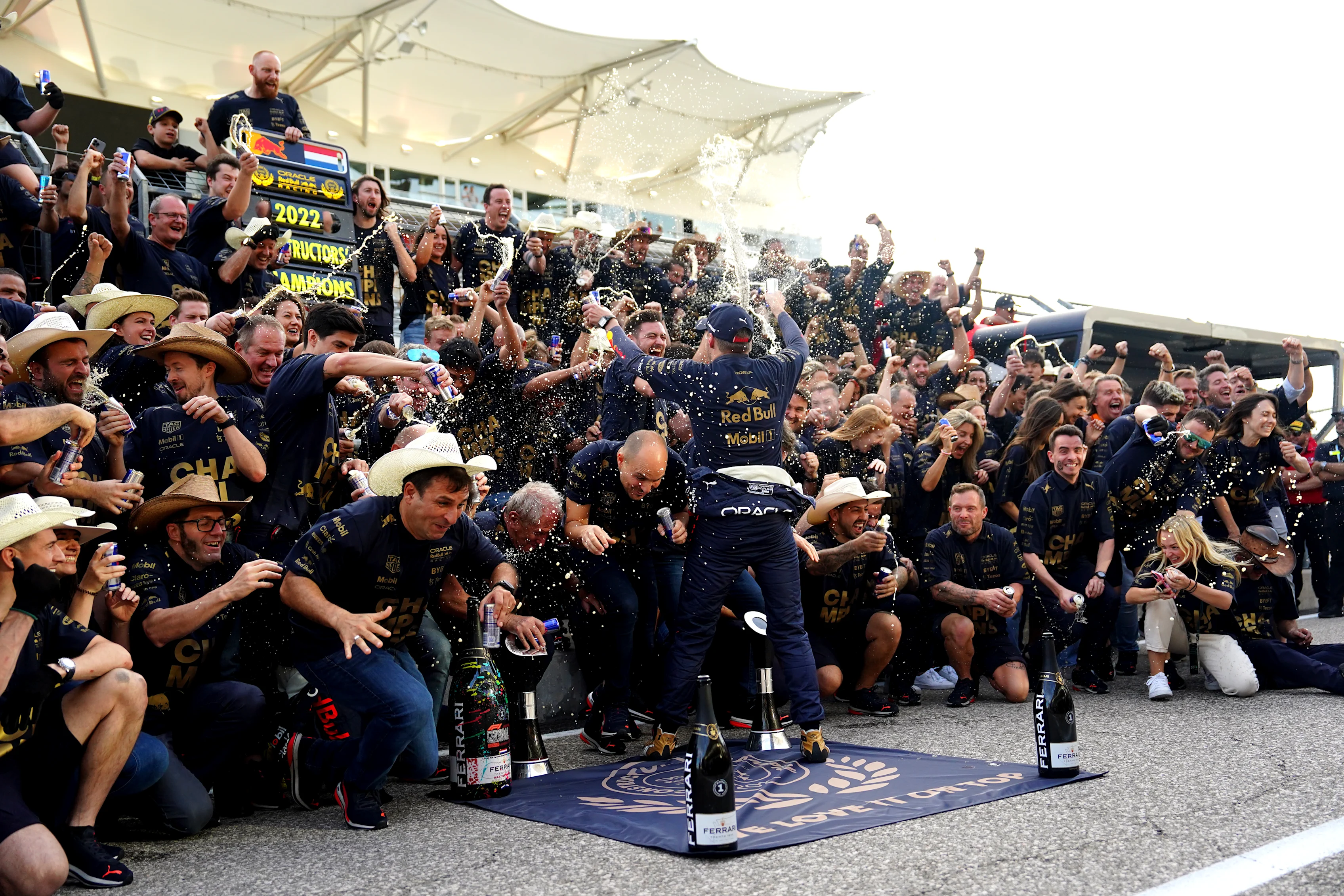 AUSTIN, TEXAS - OCTOBER 23: Race winner Max Verstappen of the Netherlands and Oracle Red Bull