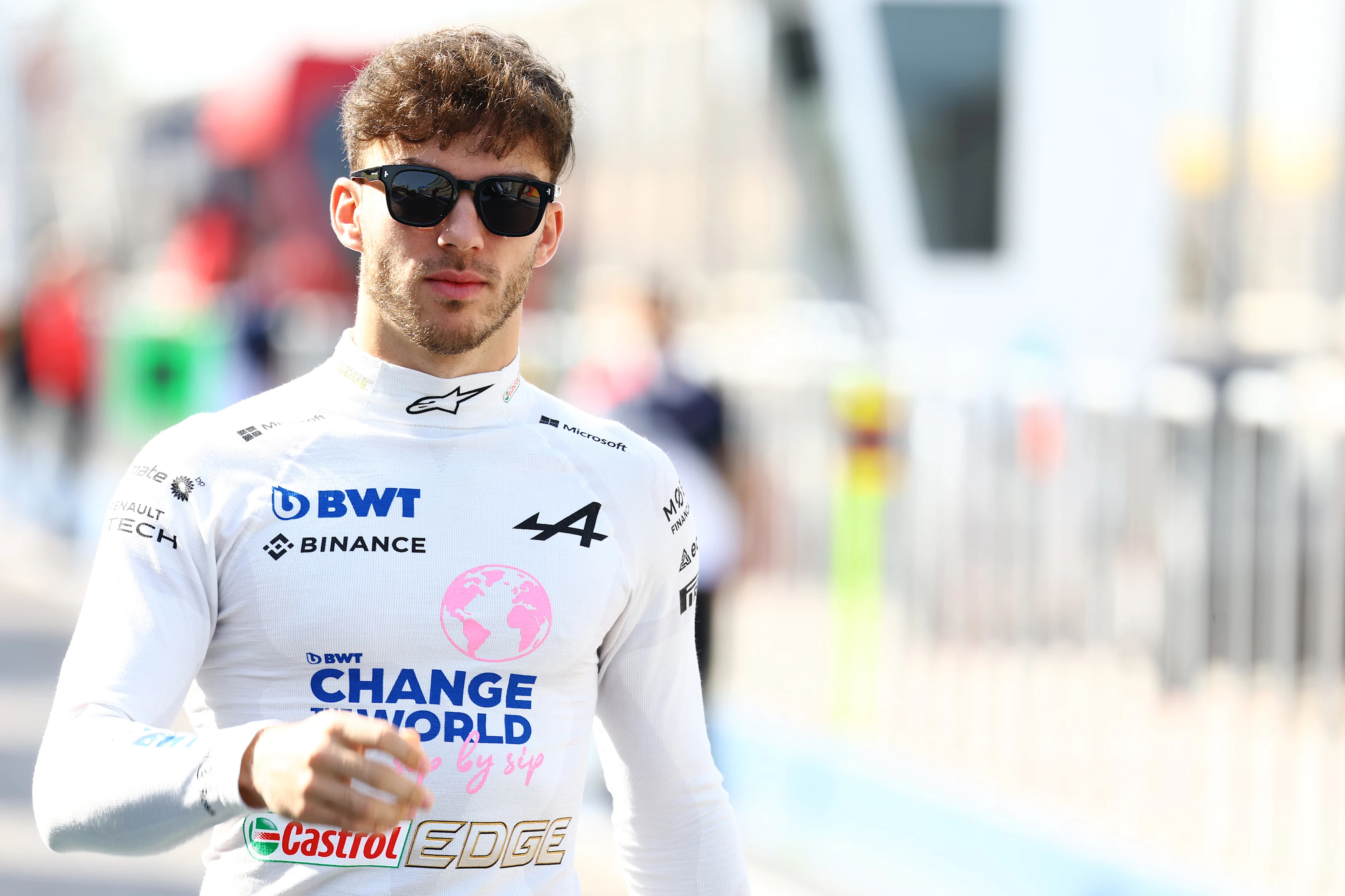 BAHRAIN, BAHRAIN - FEBRUARY 23: Pierre Gasly of France and Alpine F1 walks in the Paddock during