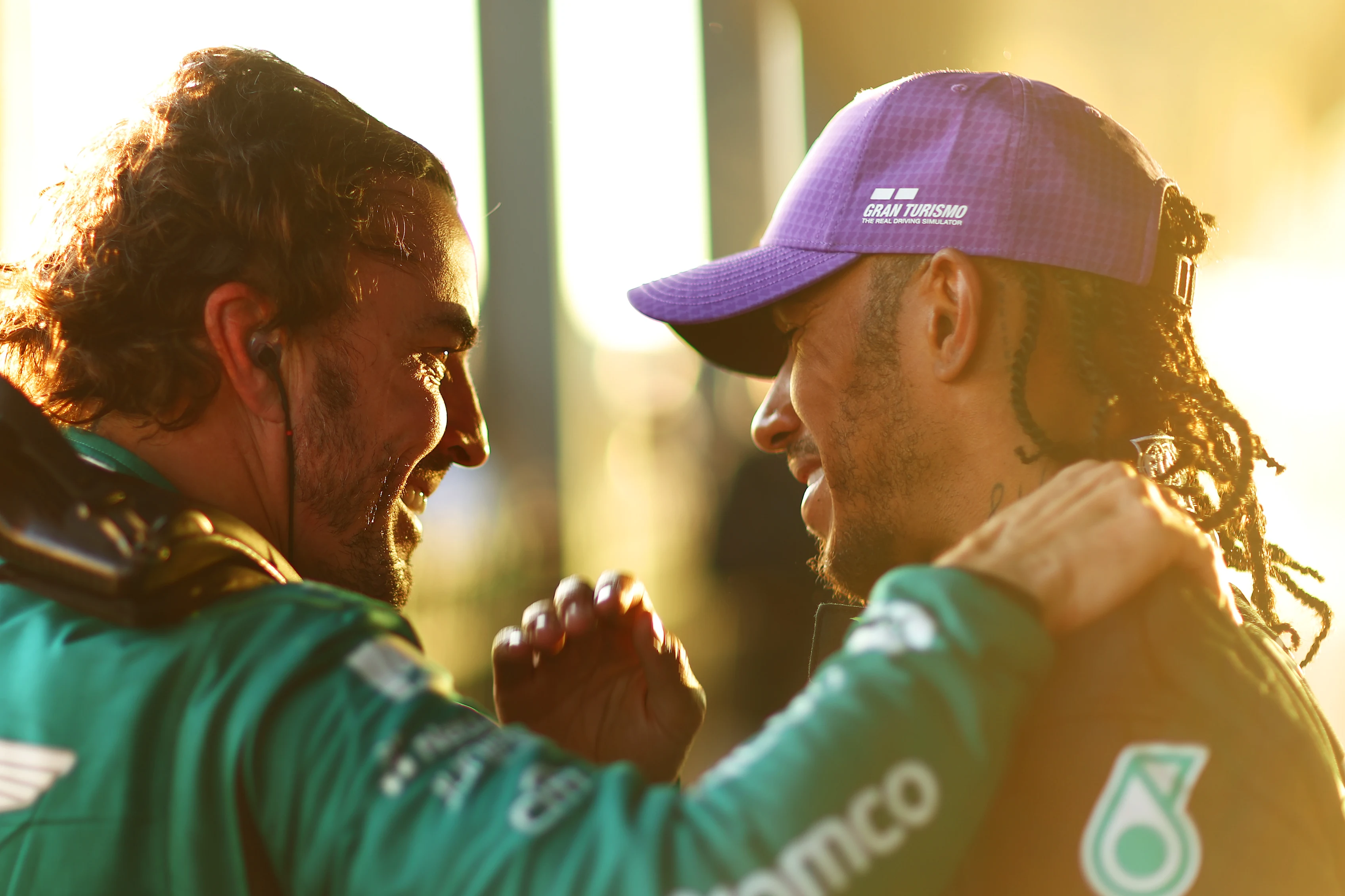 MELBOURNE, AUSTRALIA - APRIL 02: Second placed Lewis Hamilton of Great Britain and Mercedes and