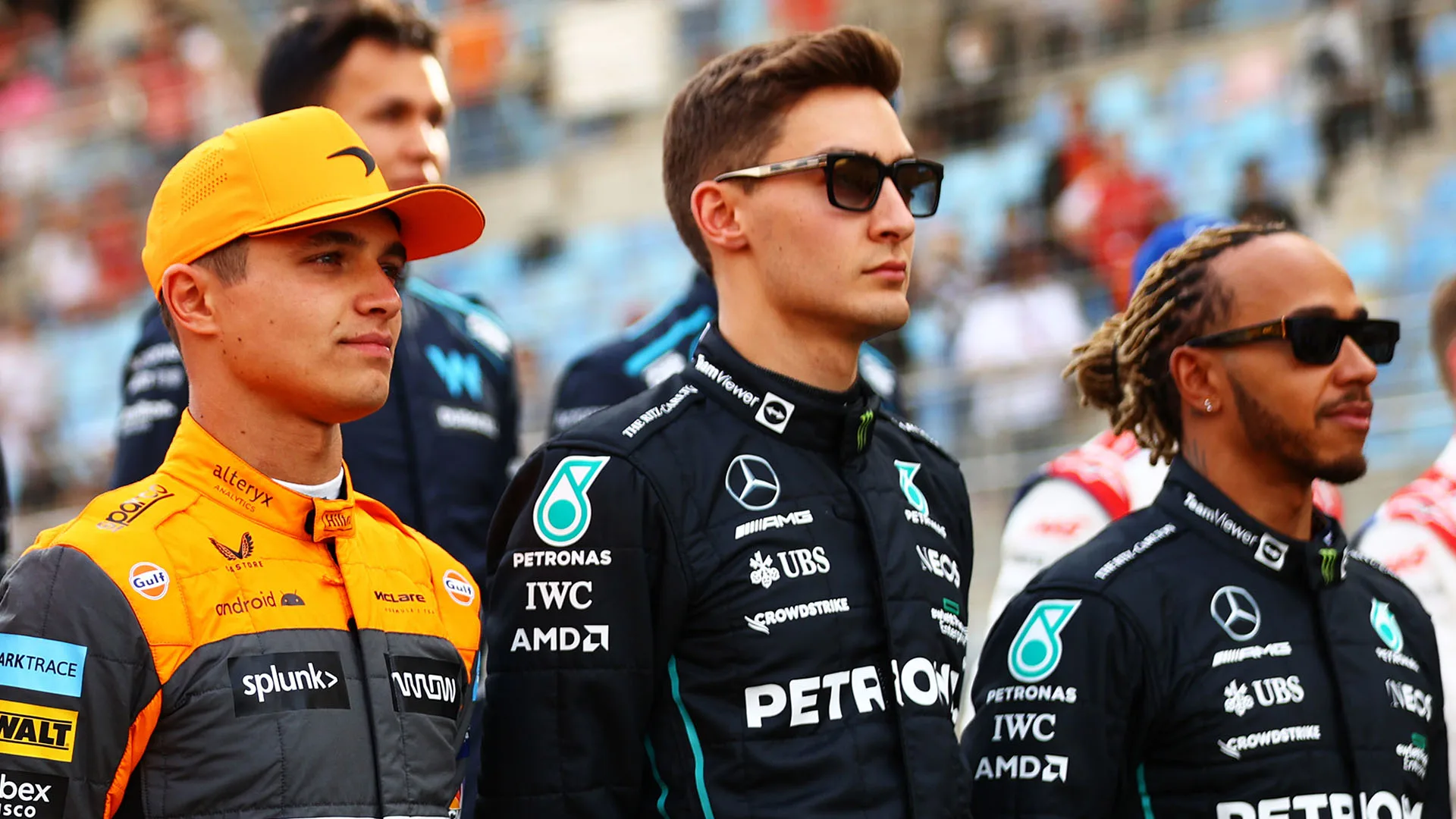 NORTHAMPTON, ENGLAND - JULY 06: Lando Norris of Great Britain and McLaren attends the Drivers Press