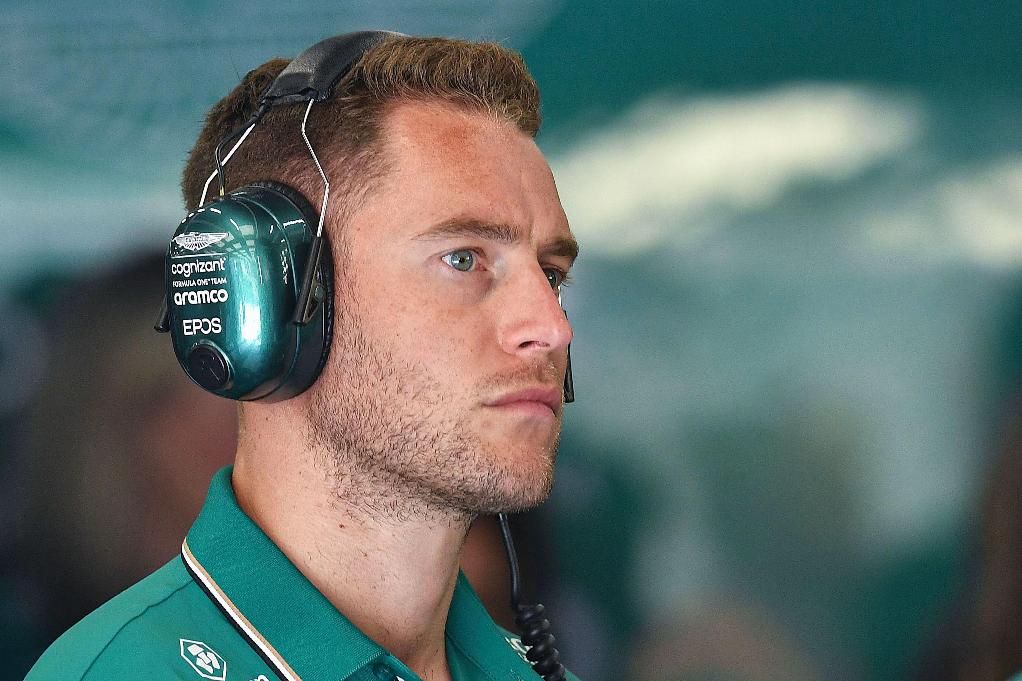 NORTHAMPTON, ENGLAND - JULY 07: Stoffel Vandoorne of Belgium and Aston Martin Aramco Cognizant F1