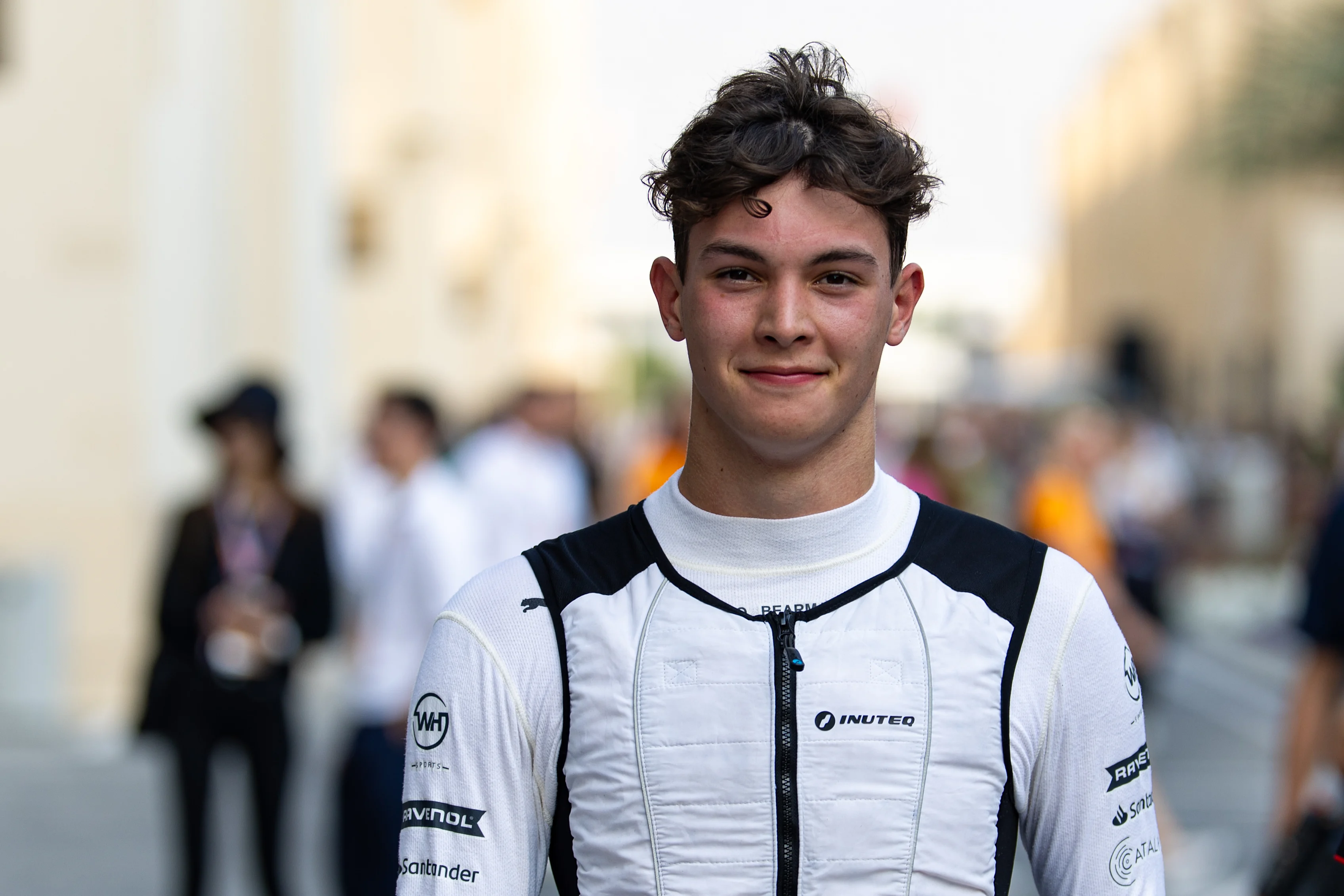 ABU DHABI, UNITED ARAB EMIRATES - NOVEMBER 23: Oliver Bearman of Great Britain in the paddock after