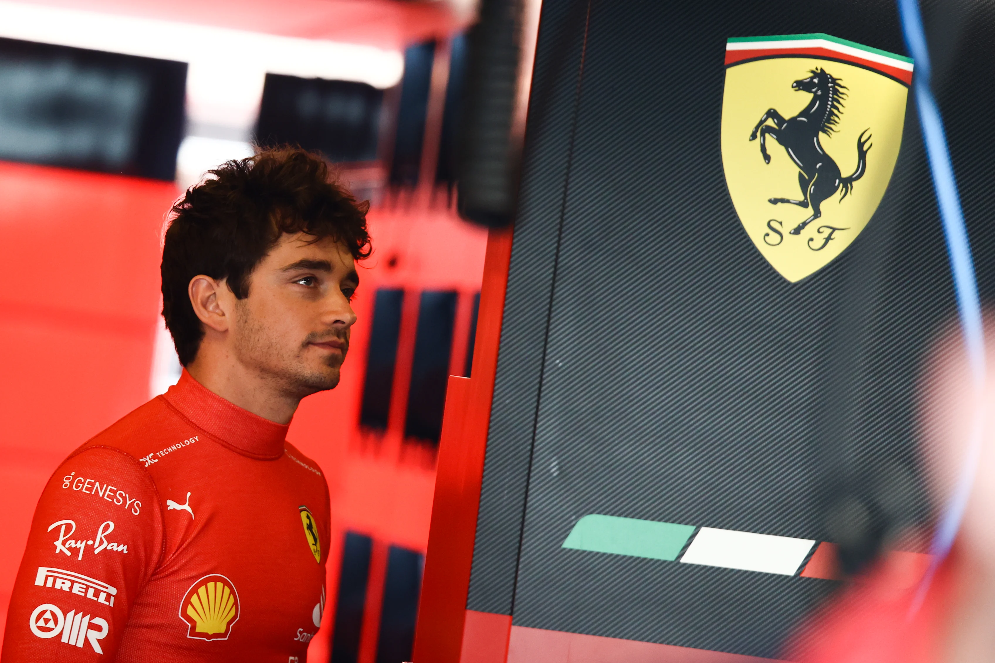 Charles Leclerc of Ferrari during the Formula 1 post-season test at Yas Marina Circuit in Abu