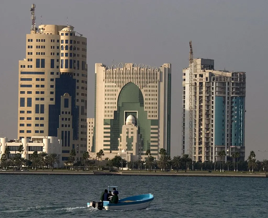 Skyscrapers in the newly developed west bay area of Doha. (Photo by michel Setboun/Corbis via Getty