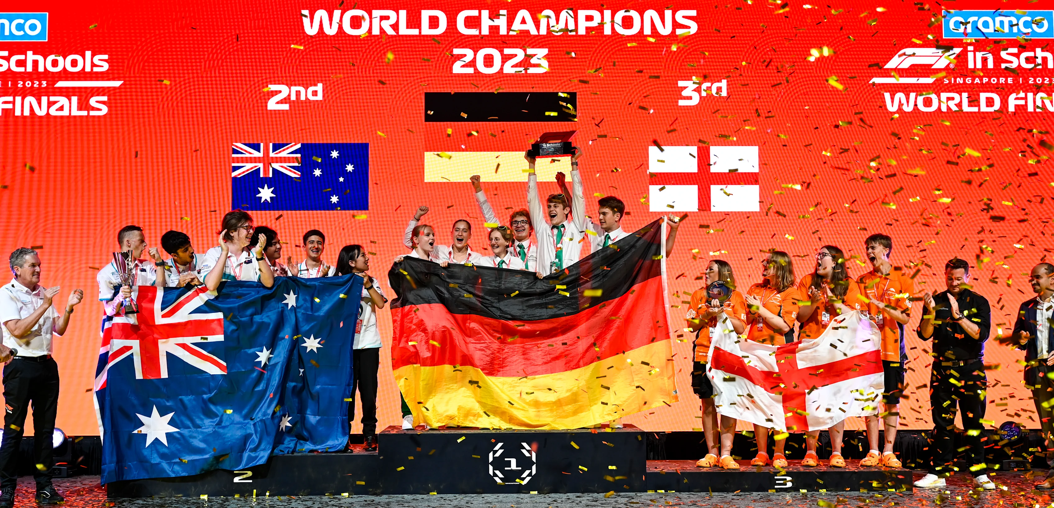 2023 F1 in Schools World Finals Podium.jpg