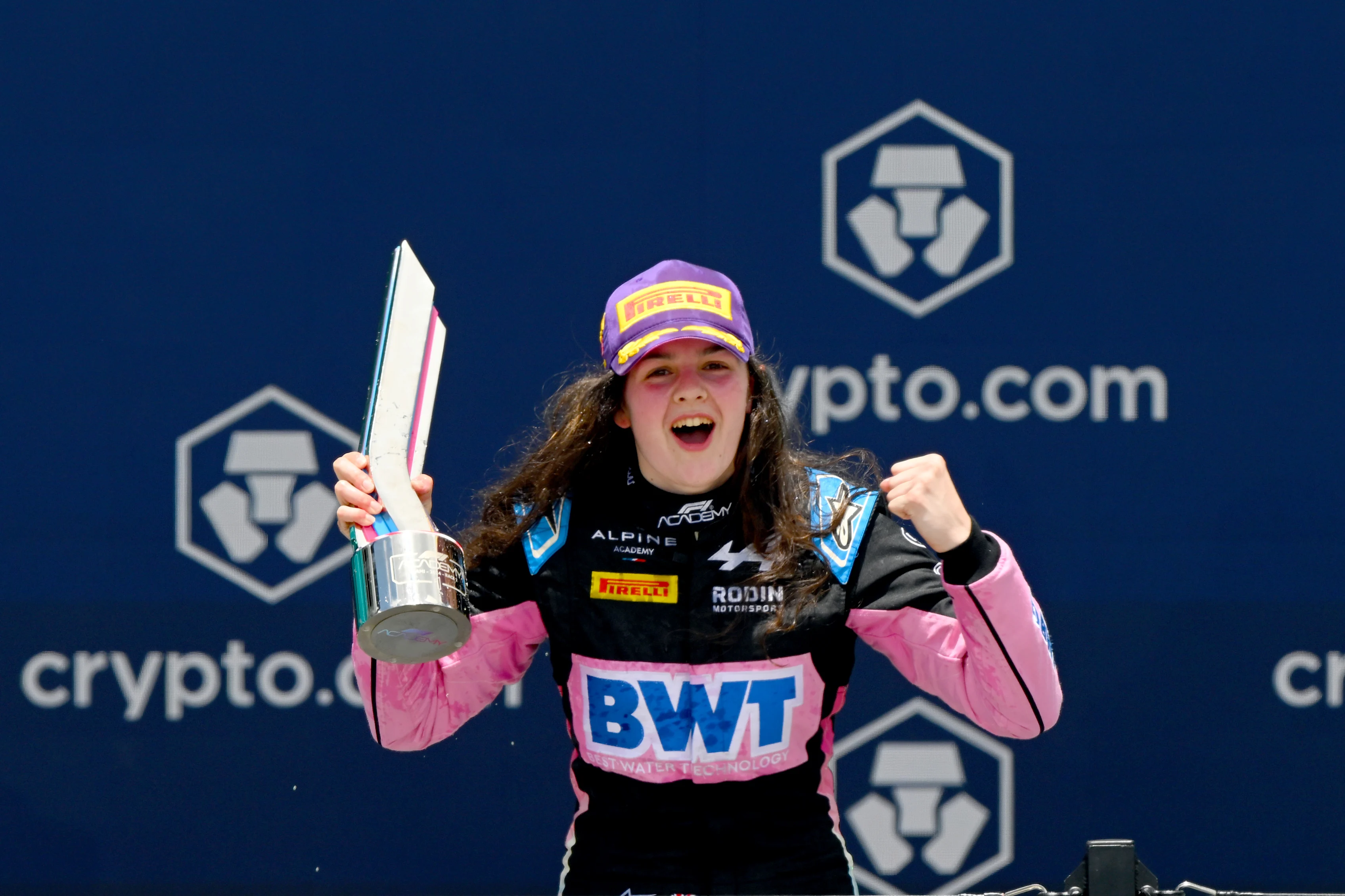 MIAMI, FLORIDA - MAY 05: Race winner Abbi Pulling of Great Britain and Rodin Motorsport (9)