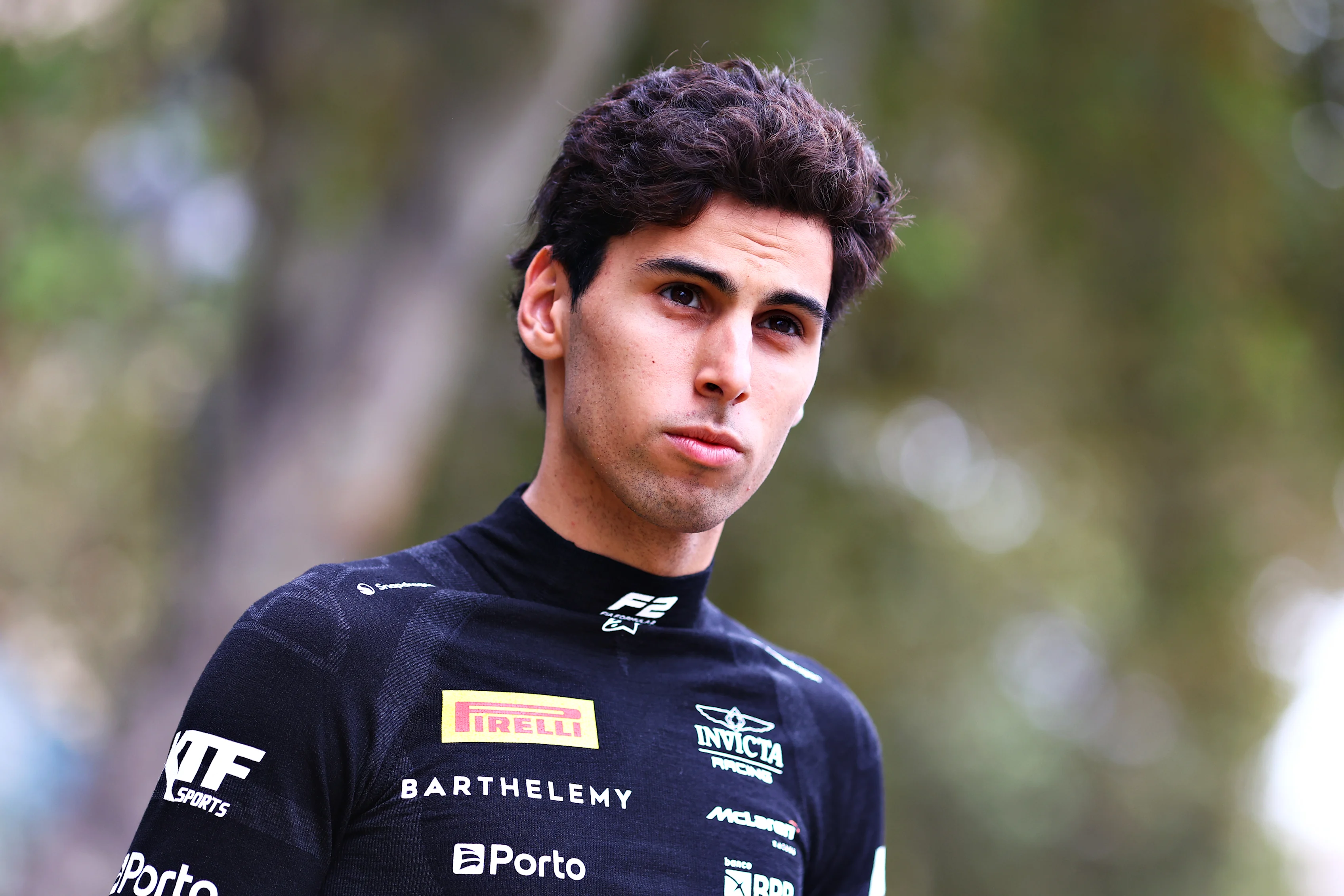 BAKU, AZERBAIJAN - SEPTEMBER 14: Gabriel Bortoleto of Brazil and Invicta Racing (10) looks on in