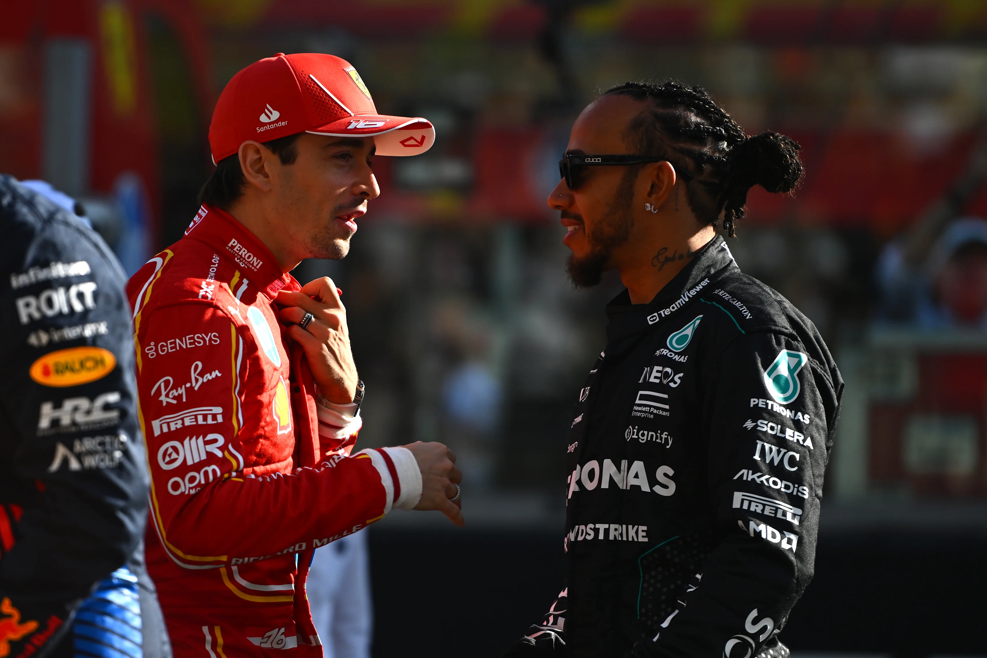 ABU DHABI, UNITED ARAB EMIRATES - DECEMBER 08: Charles Leclerc of Monaco and Ferrari and Lewis