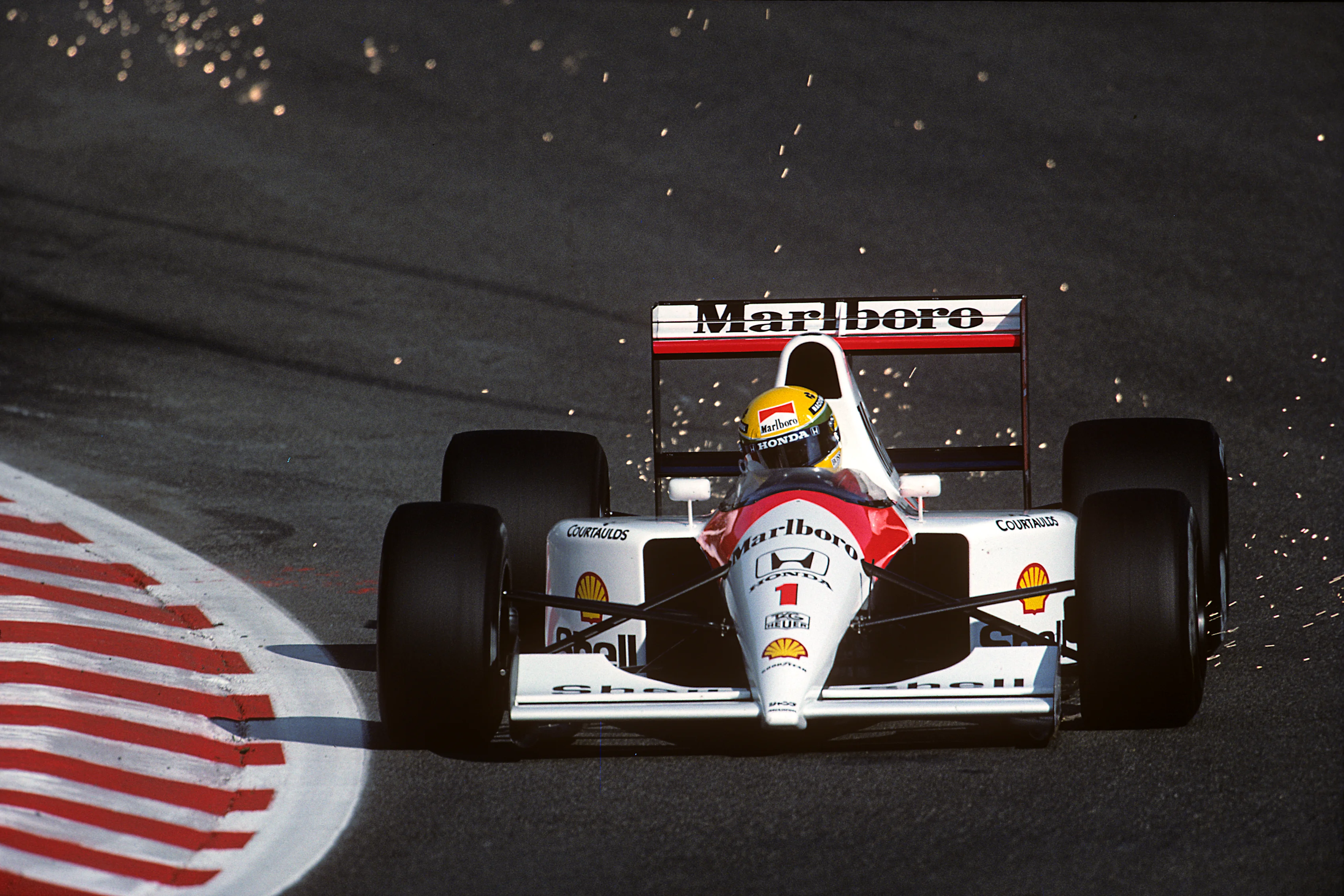 Ayrton Senna, McLaren-Honda MP4/6, Grand Prix of Belgium, Spa-Francorchamps, 25 August 1991. (Photo